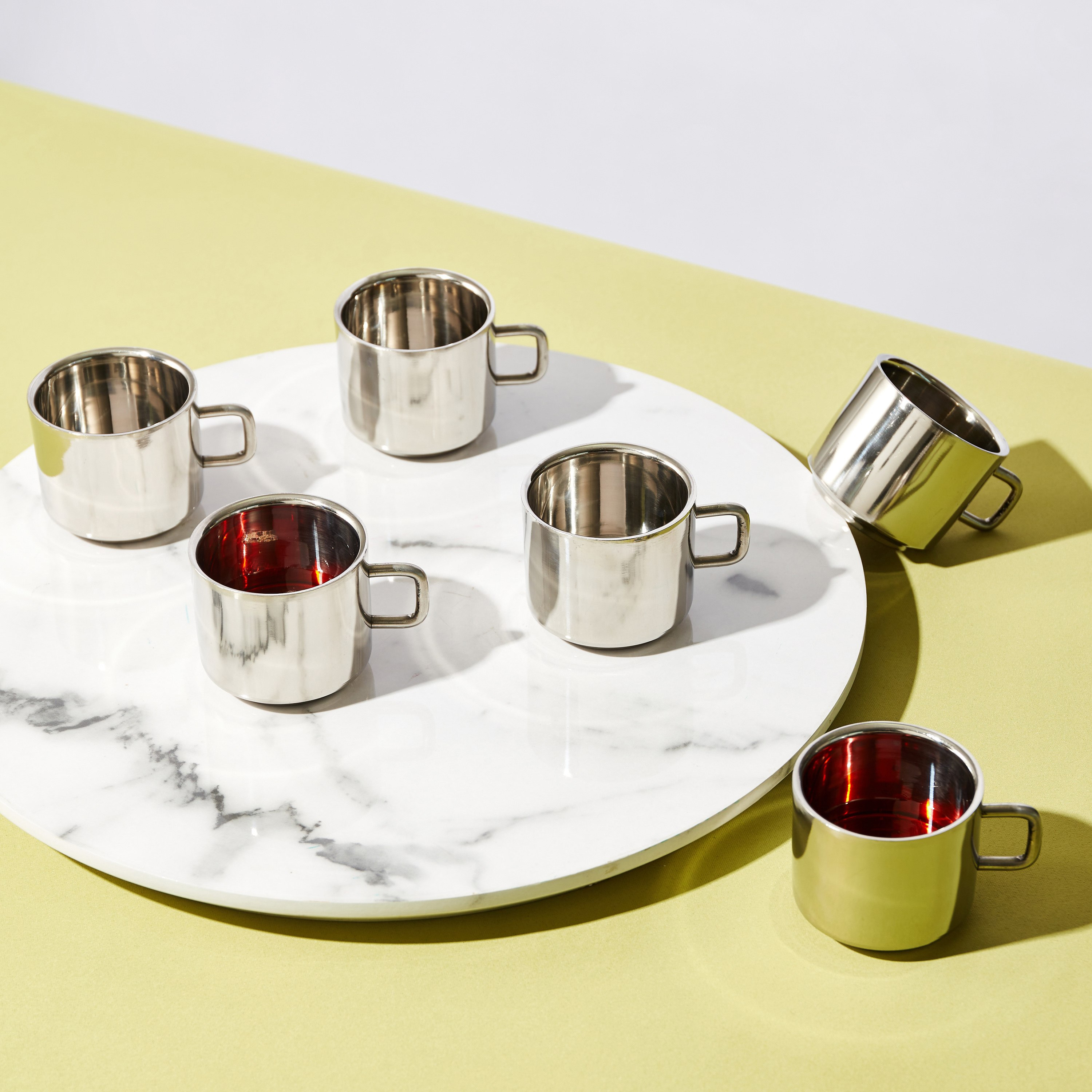 طقم مجات ستانليس ستيل بجدار مزدوج من بريميا - 6 قطع-hbxhomeware-diningandtabletop-coffeeandteasets-image-1