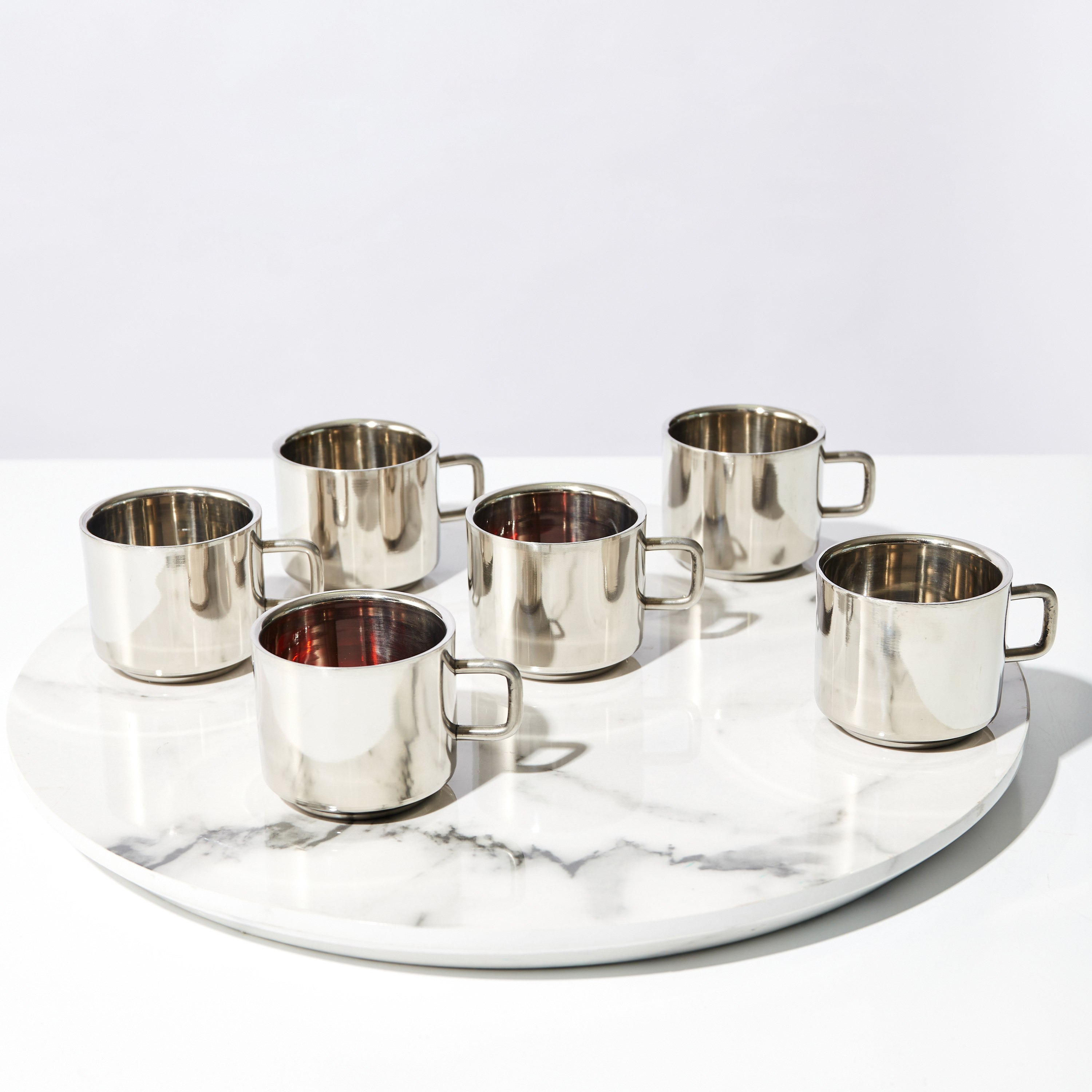 طقم مجات ستانليس ستيل بجدار مزدوج من بريميا - 6 قطع-hbxhomeware-diningandtabletop-coffeeandteasets-image-2