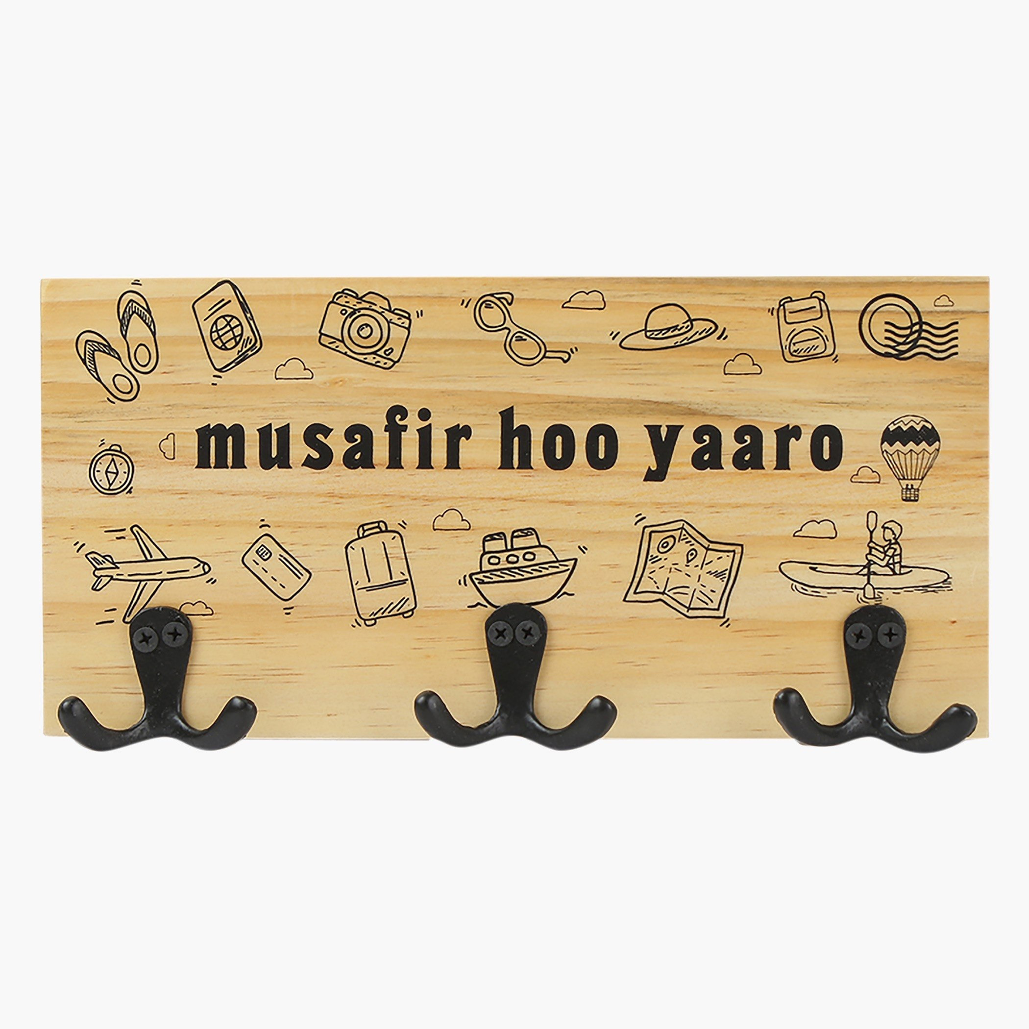 Indie Vibe Musafir Keyholder - 30x4.3x15.3 cm-hbxdecorandfurnishings-homeaccessories-novelties-image-2