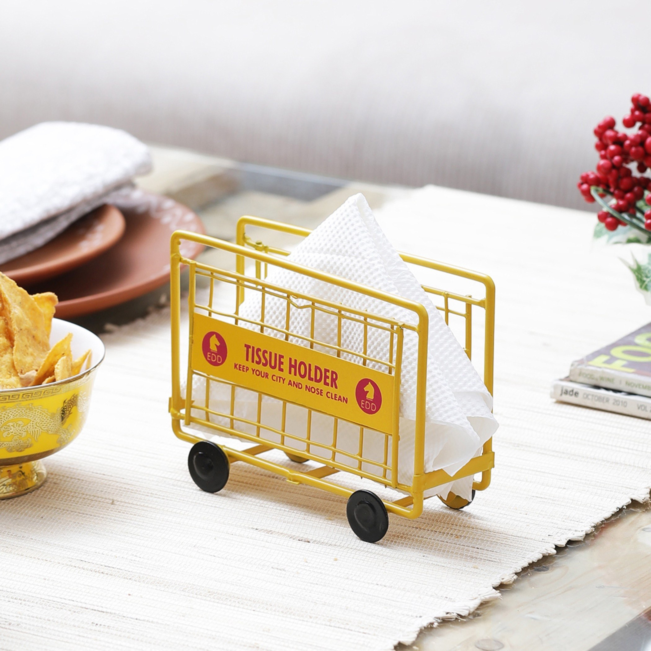 Indie Vibe Barricade Tissue Holder - 15.5x4.2x11 cm-hbxhomeware-hbxkitchen-image-1