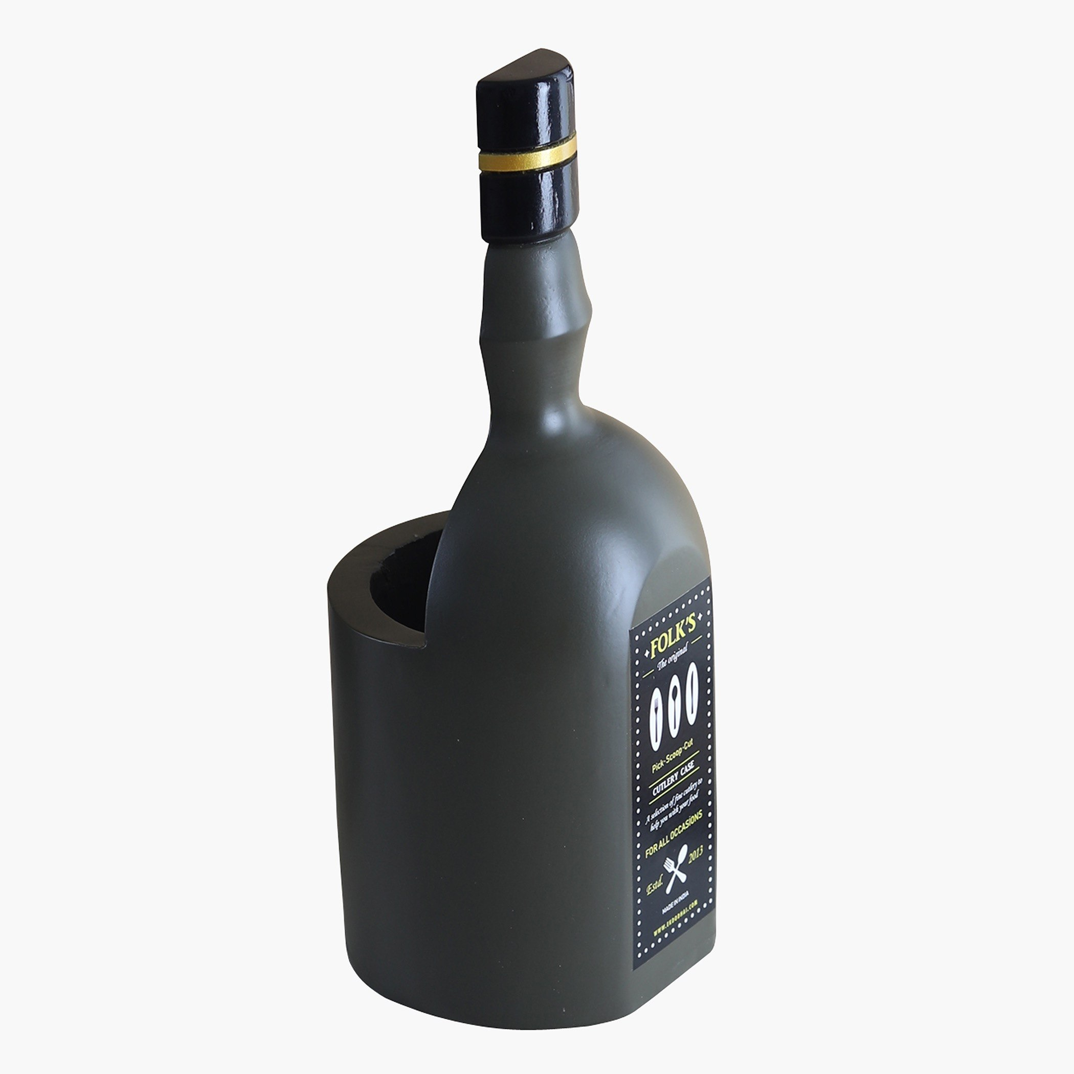 حامل أدوات مائدة بشكل قارورة من إندي فايب - 12.5x11.5x30.4 سم-hbxhomeware-hbxkitchen-image-3