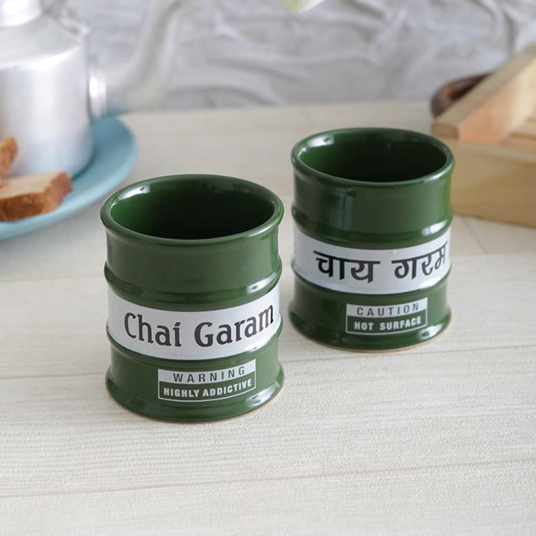 Indie Vibe 2-Piece Barrel Chai Glass Set - 280 ml-hbxhomeware-hbxkitchen-image-1