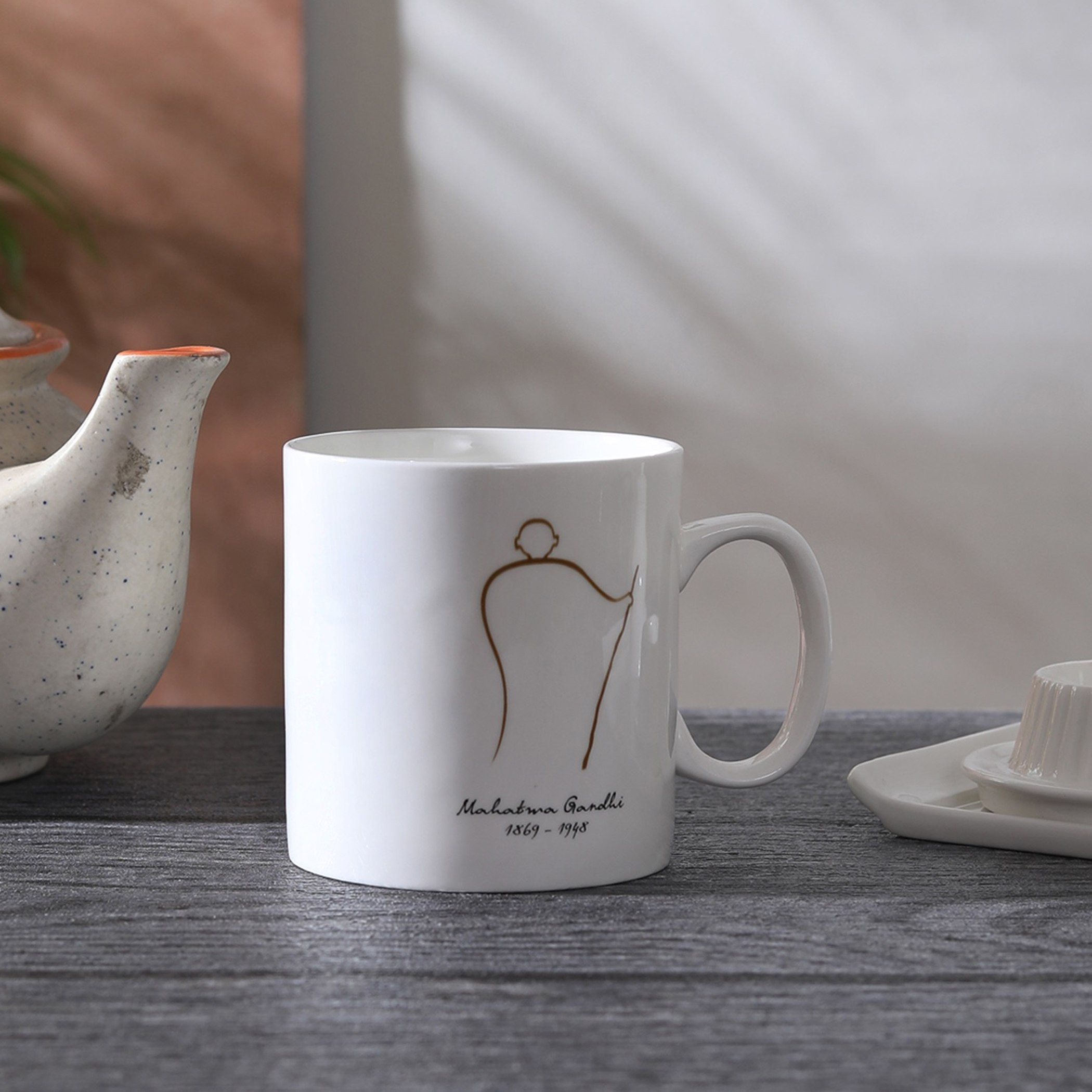 Indie Vibe Gandhi Coffee Mug - 300 ml-hbxhomeware-hbxkitchen-image-1