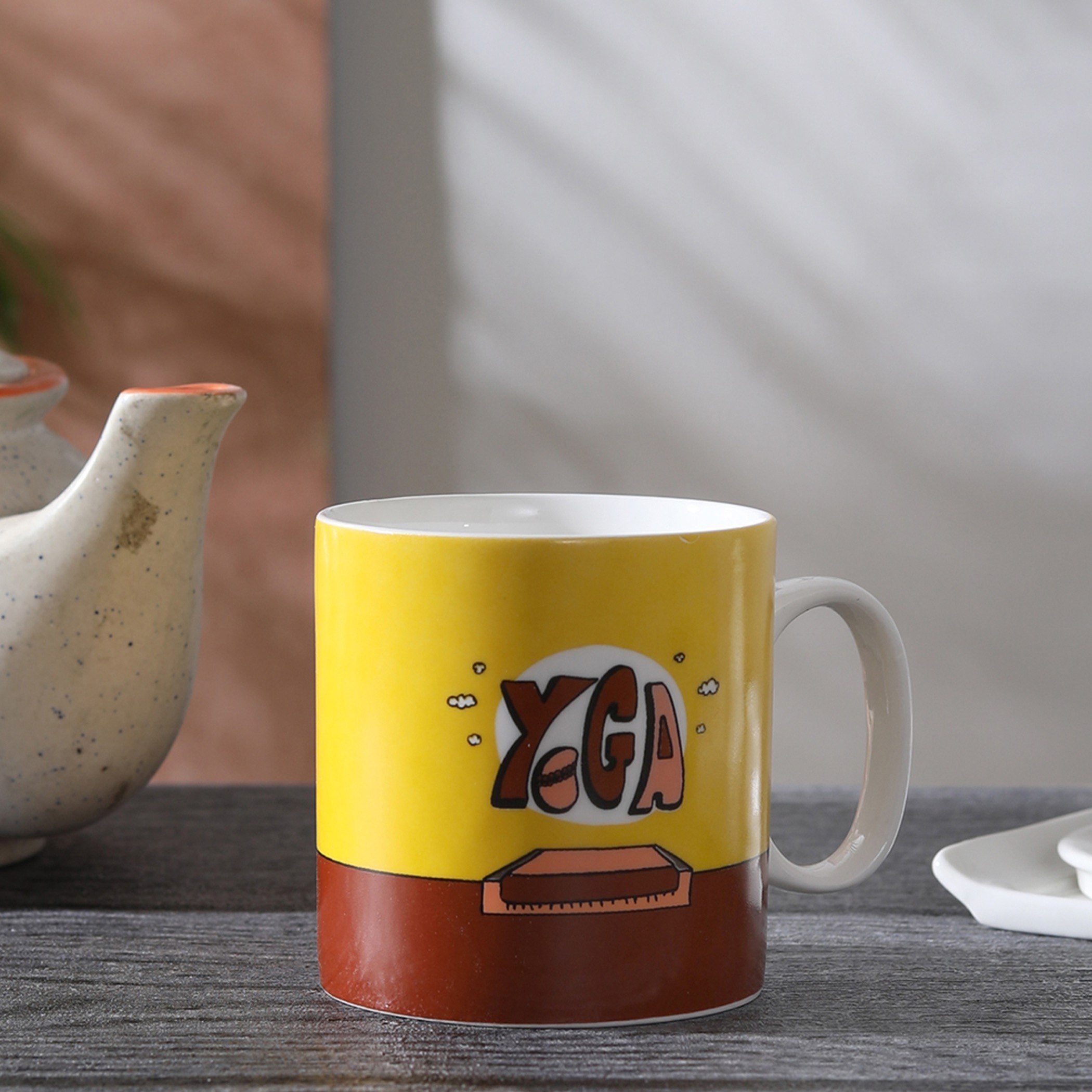 مج قهوة يوغا من إندي فايب  - 300 مل-hbxhomeware-diningandtabletop-coffeeandteasets-image-1
