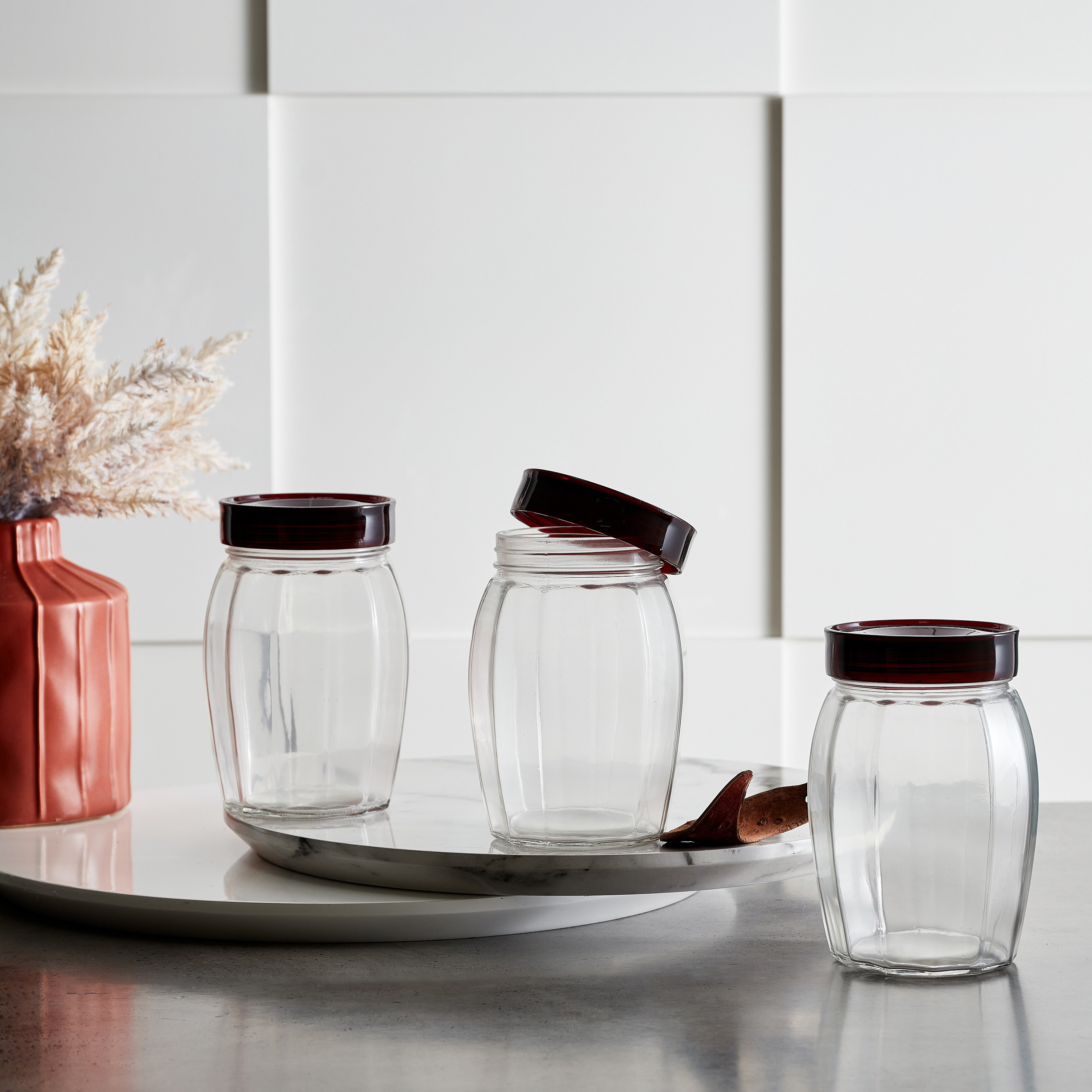 طقم حاويات زجاجية 3 قطع بأغطية من أكورد ويندسيرا-hbxhomeware-hbxkitchen-image-5