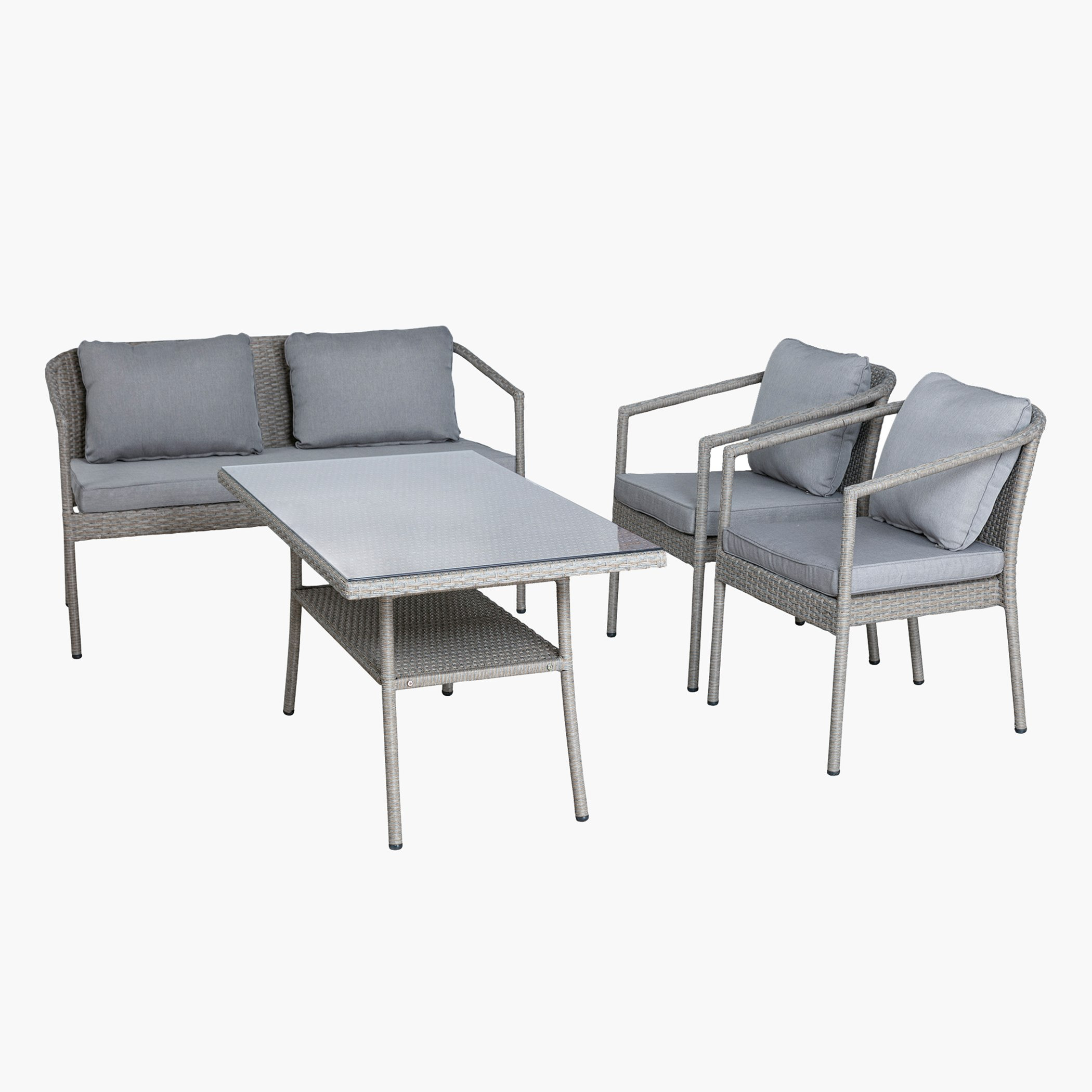 طقم كنبة موسّدة 2+1+1 مقاعد للجلسات الخارجية مع طاولة قهوة من أرلي-hbxfurniture-sofasandarmchairs-sofasets-image-2