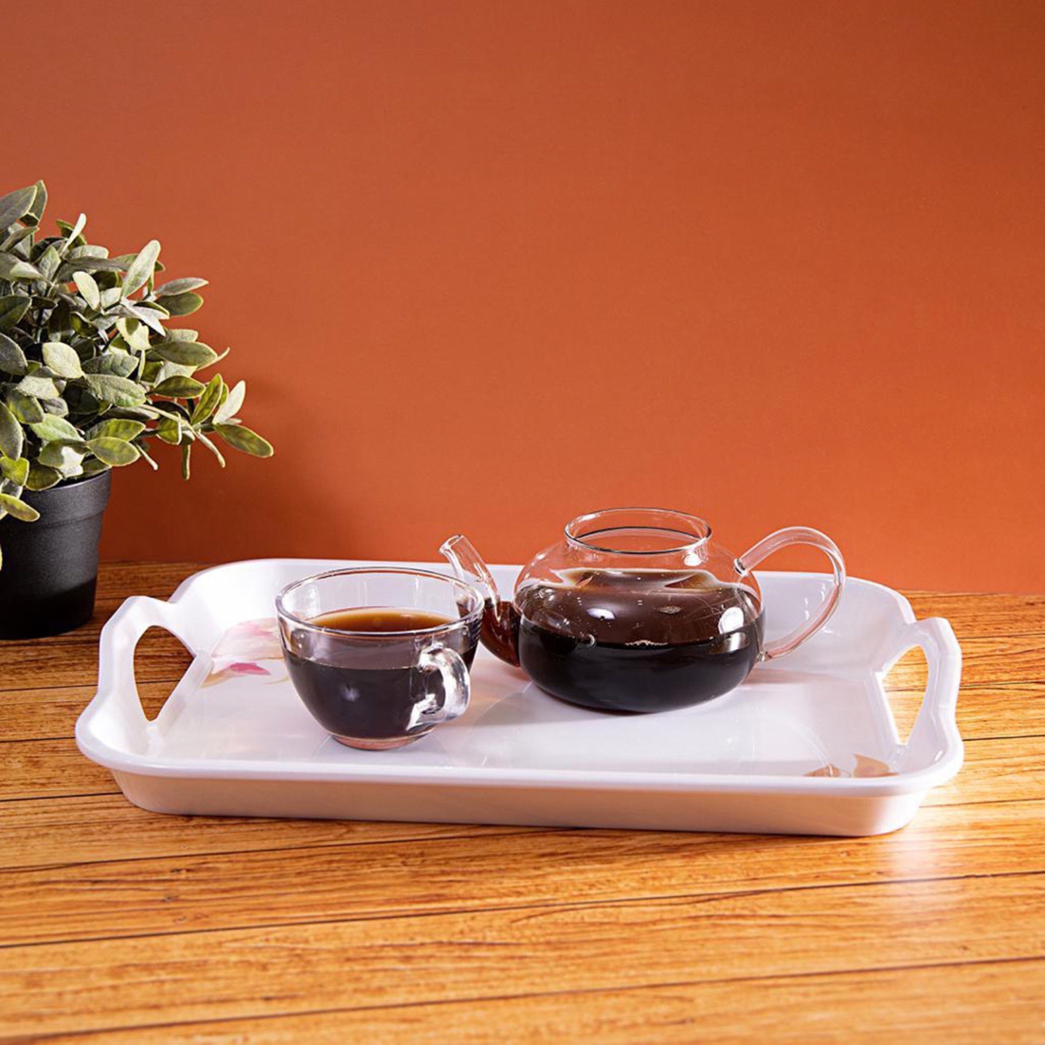 صينية تقديم ميلامين بتصميم زهور الكرنفال ومقابض من رويال - 38 سم-hbxhomeware-hbxkitchen-image-2