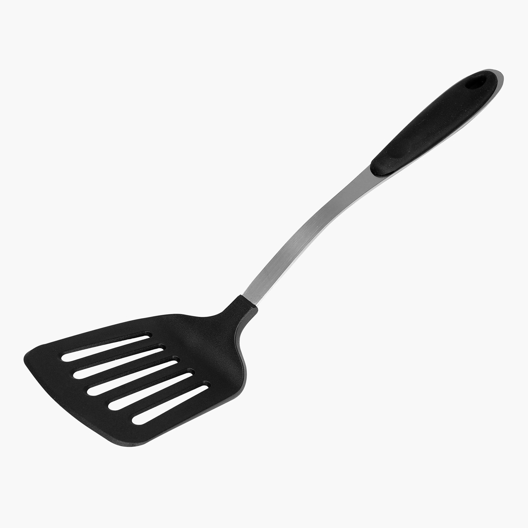 ملعقة مسطحة نايلون بفتحات ومقبض ستانلس ستيل من رويال - 34x8.3x1.5 سم-hbxhomeware-hbxkitchen-image-3