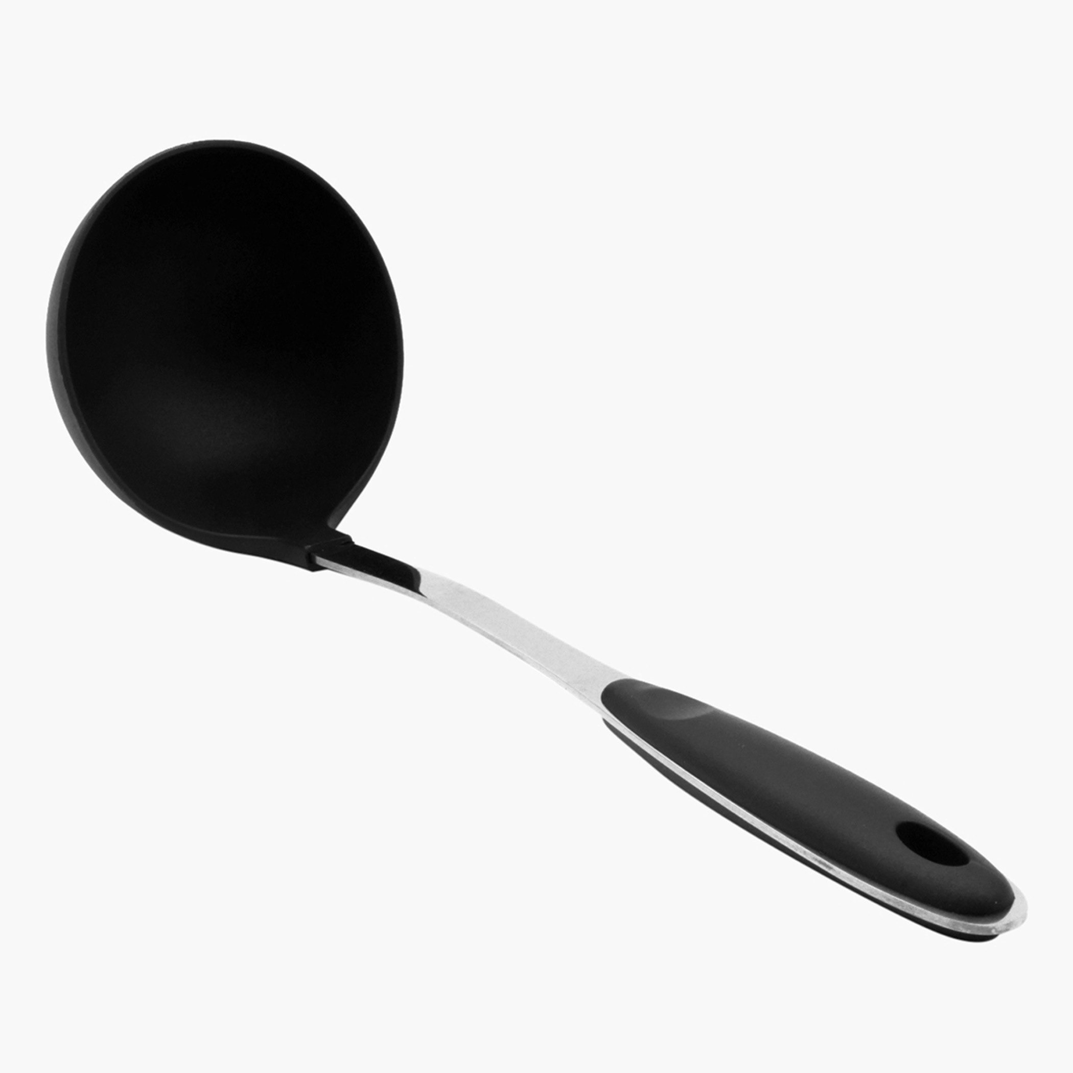 مغرفة شوربة نايلون بمقبض ستانليس ستيل من رويال - 31.5x8.5x5 سم-hbxhomeware-hbxkitchen-image-3