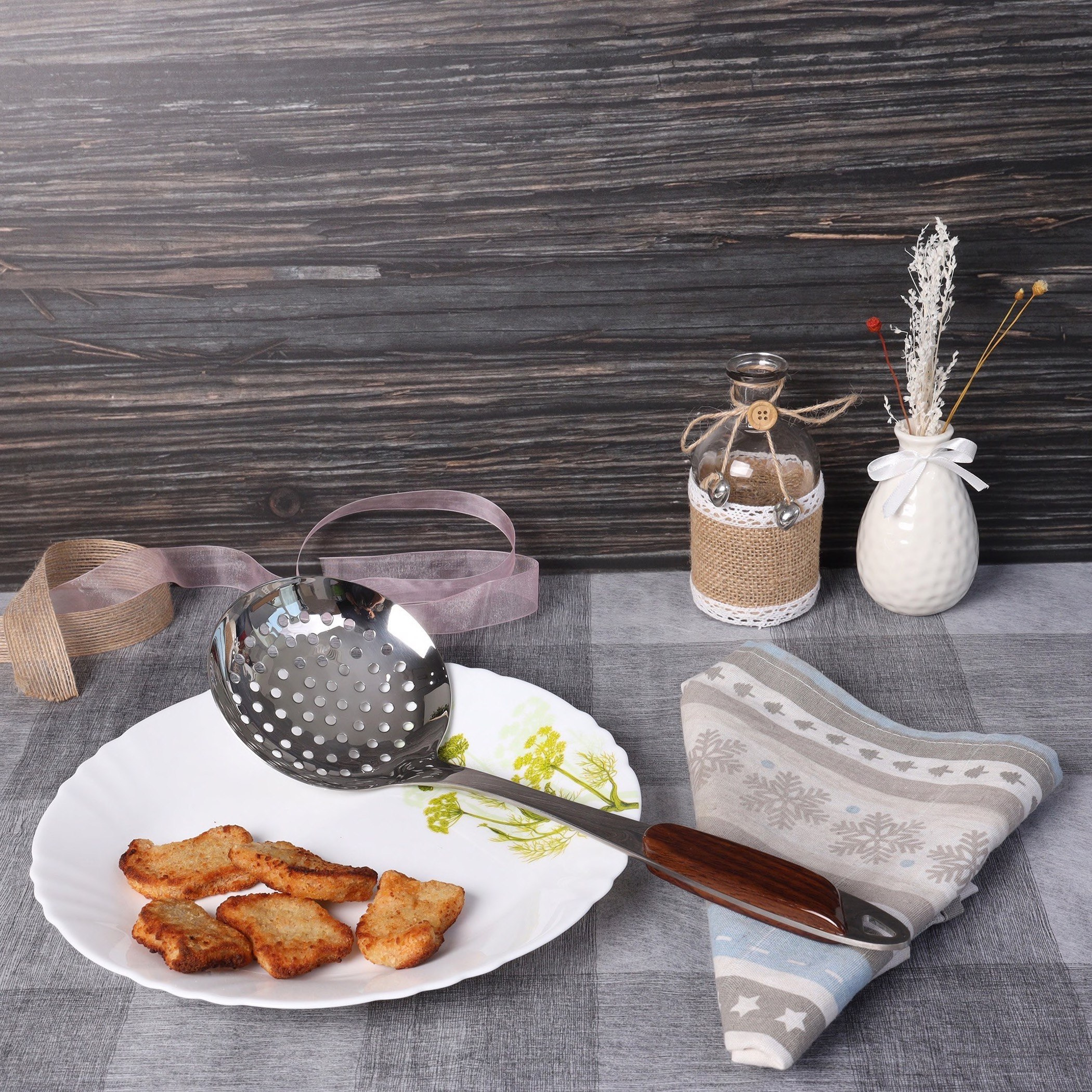 Royal Stainless Steel Skimmer with Wooden Handle-hbxhomeware-hbxkitchen-image-1