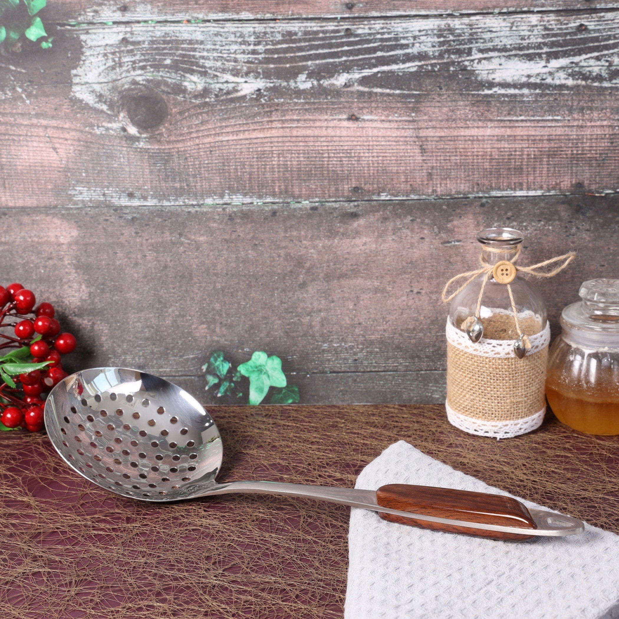Royal Stainless Steel Skimmer with Wooden Handle-hbxhomeware-hbxkitchen-image-2