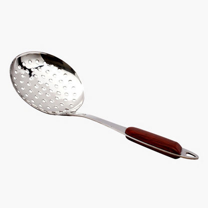 Royal Stainless Steel Skimmer with Wooden Handle