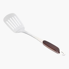 Royal Stainless Steel Slotted Turner with Wooden Handle