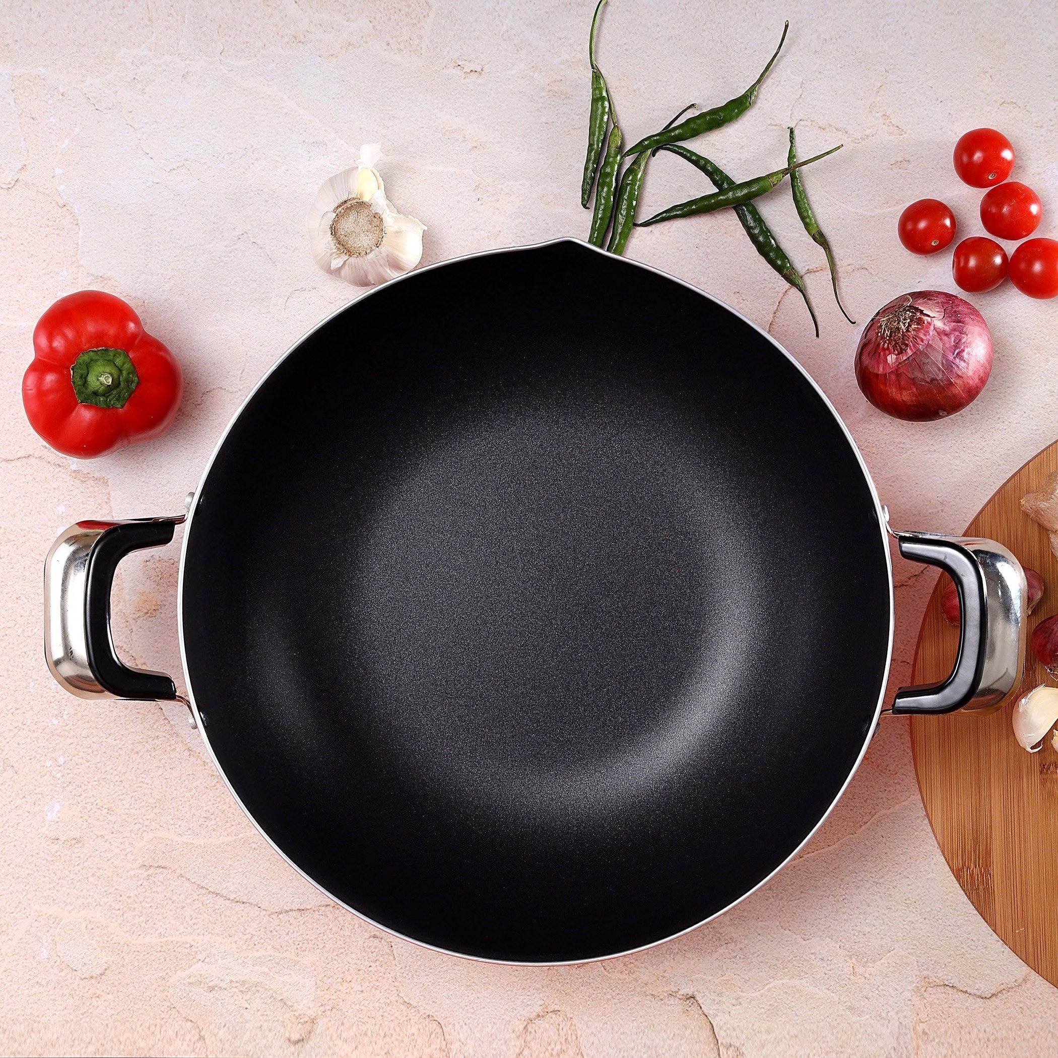 مقلاة ووك غير قابلة للالتصاق من رويال - 30 سم-hbxhomeware-hbxkitchen-image-1