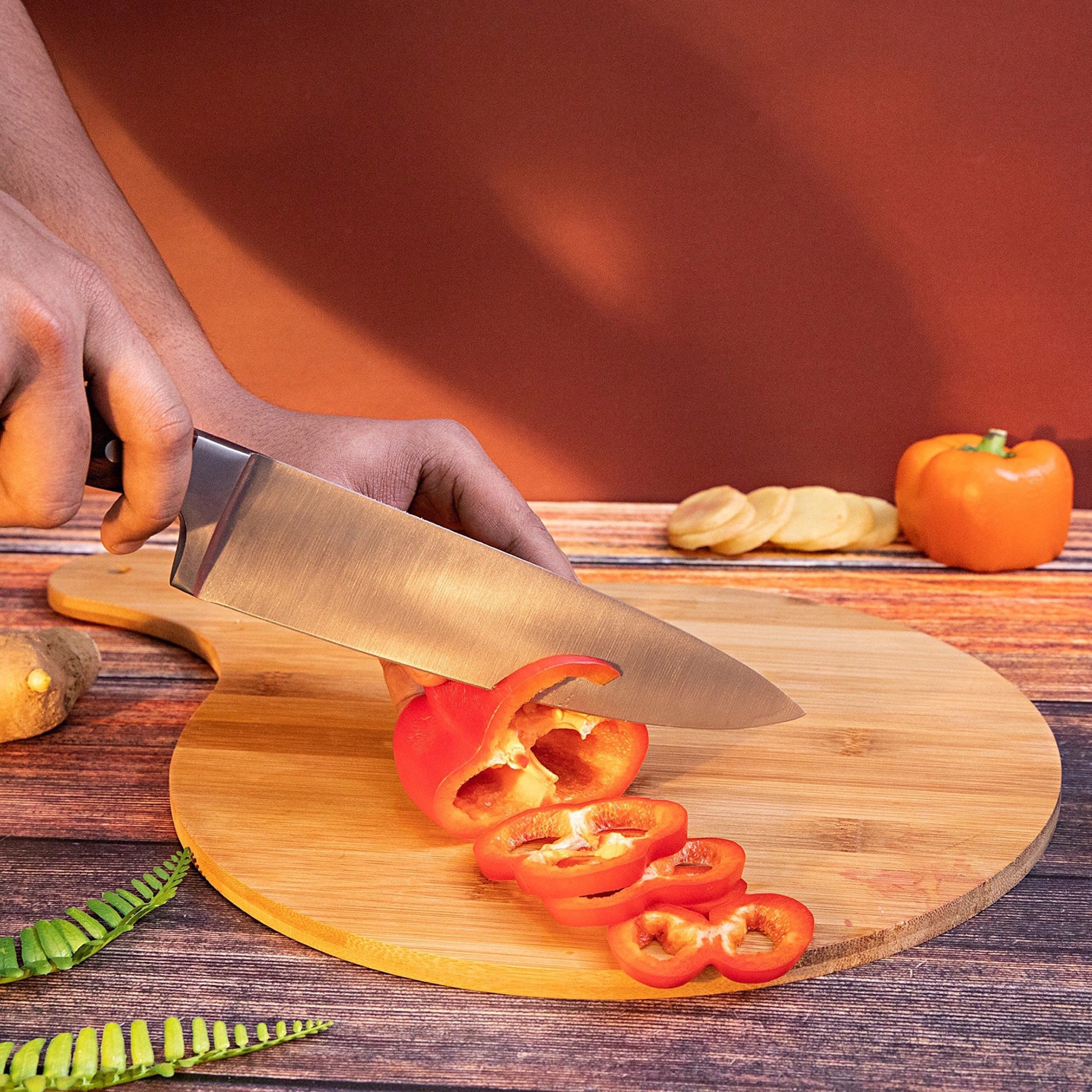 سكين شيف بمقبض خشبي من رويال - 20.3 سم-hbxhomeware-hbxkitchen-image-1