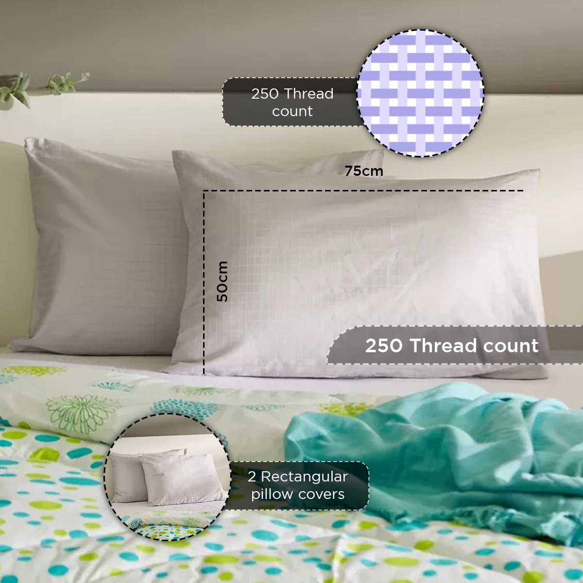 طقم غطاء وسادة قطن صندوق ساتن قطعتين من كامبريدج - 50x75 سم-hbxhomeware-hbxbedroom-image-7