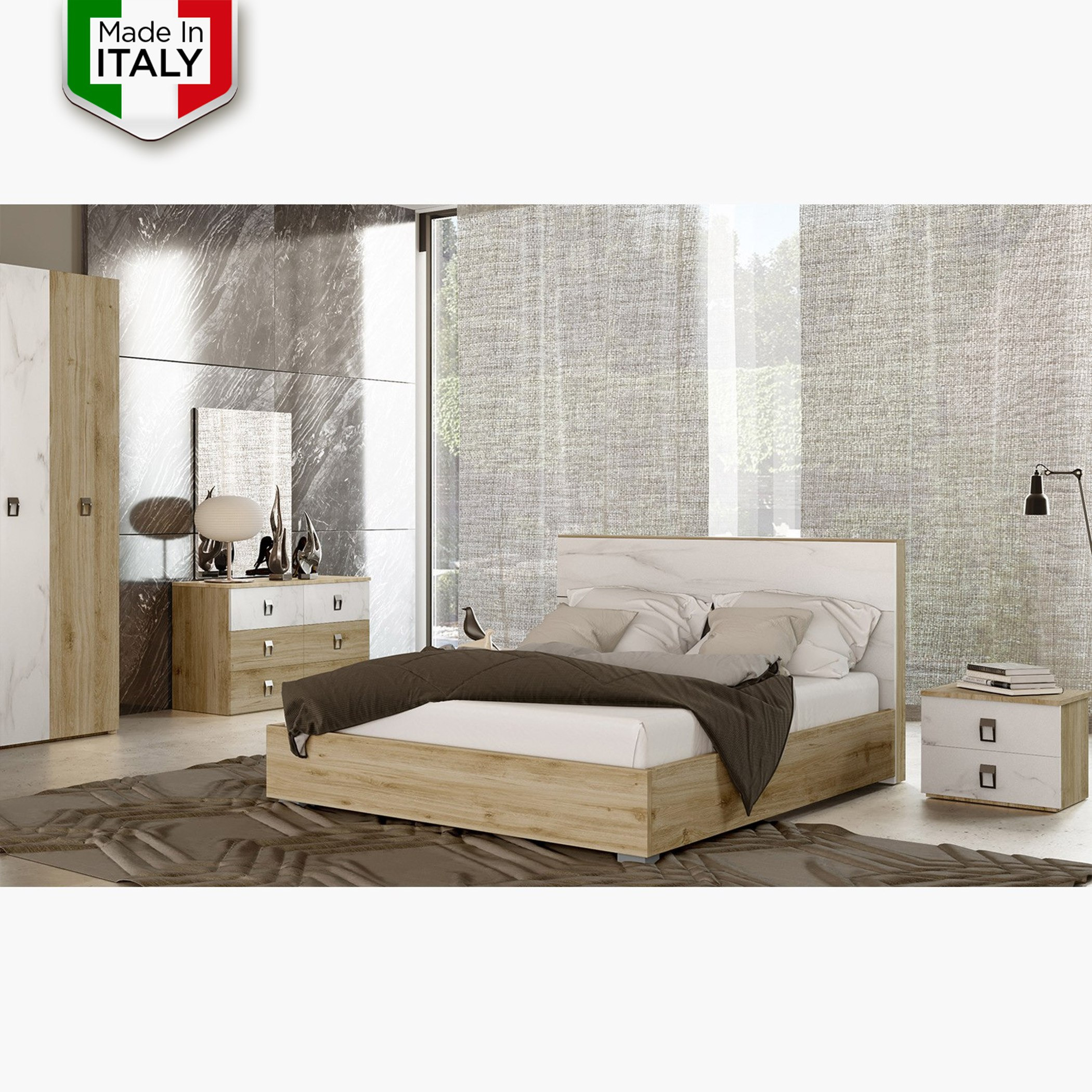 Alino 5-Piece King Bedroom Set - 180x200 cm-hbxbedroom-bedsandbedsets-bedroomsets-king-image-1