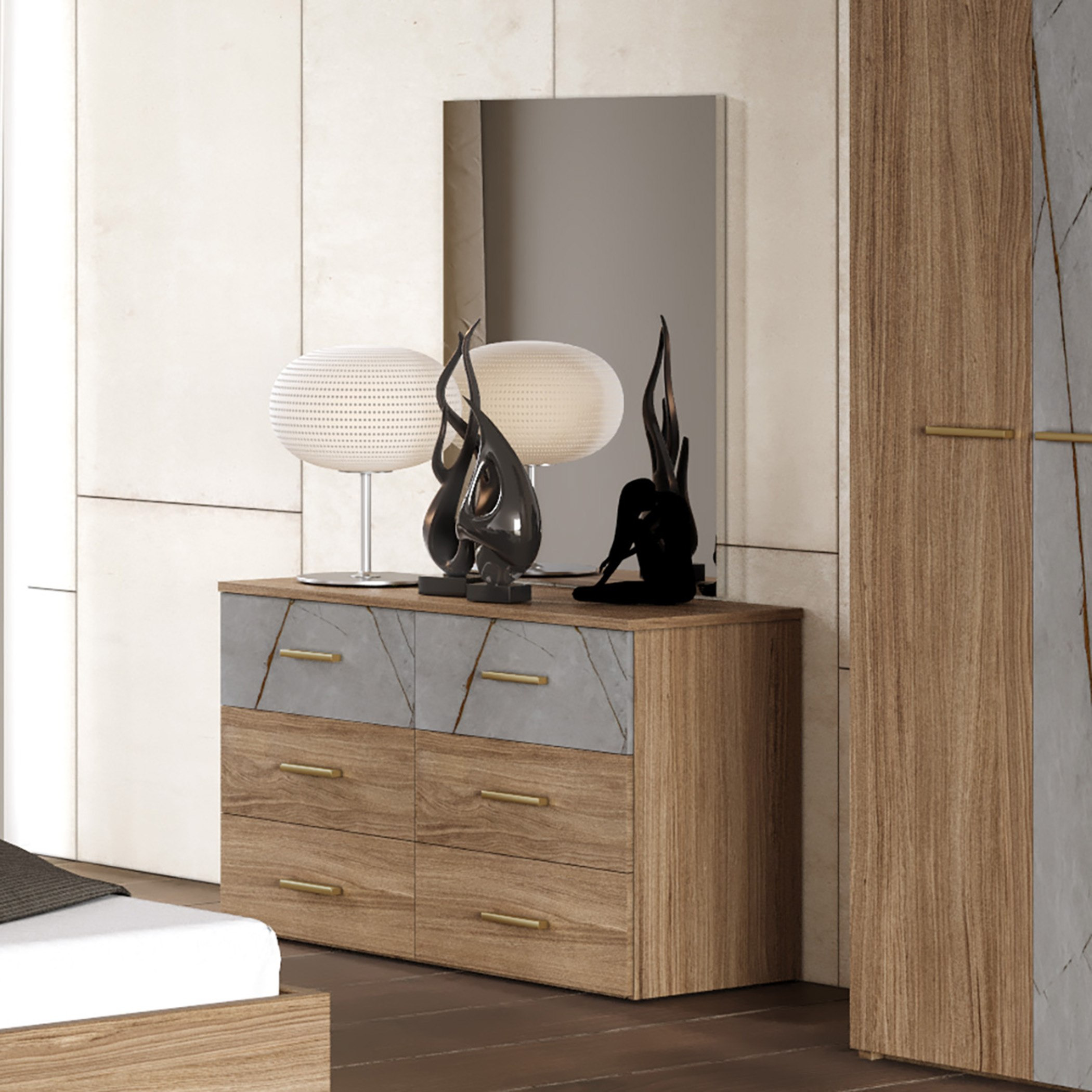 طقم غرفة نوم كينج 5 قطع من فيرو - 180x200 سم-hbxbedroom-bedsandbedsets-bedroomsets-king-image-6