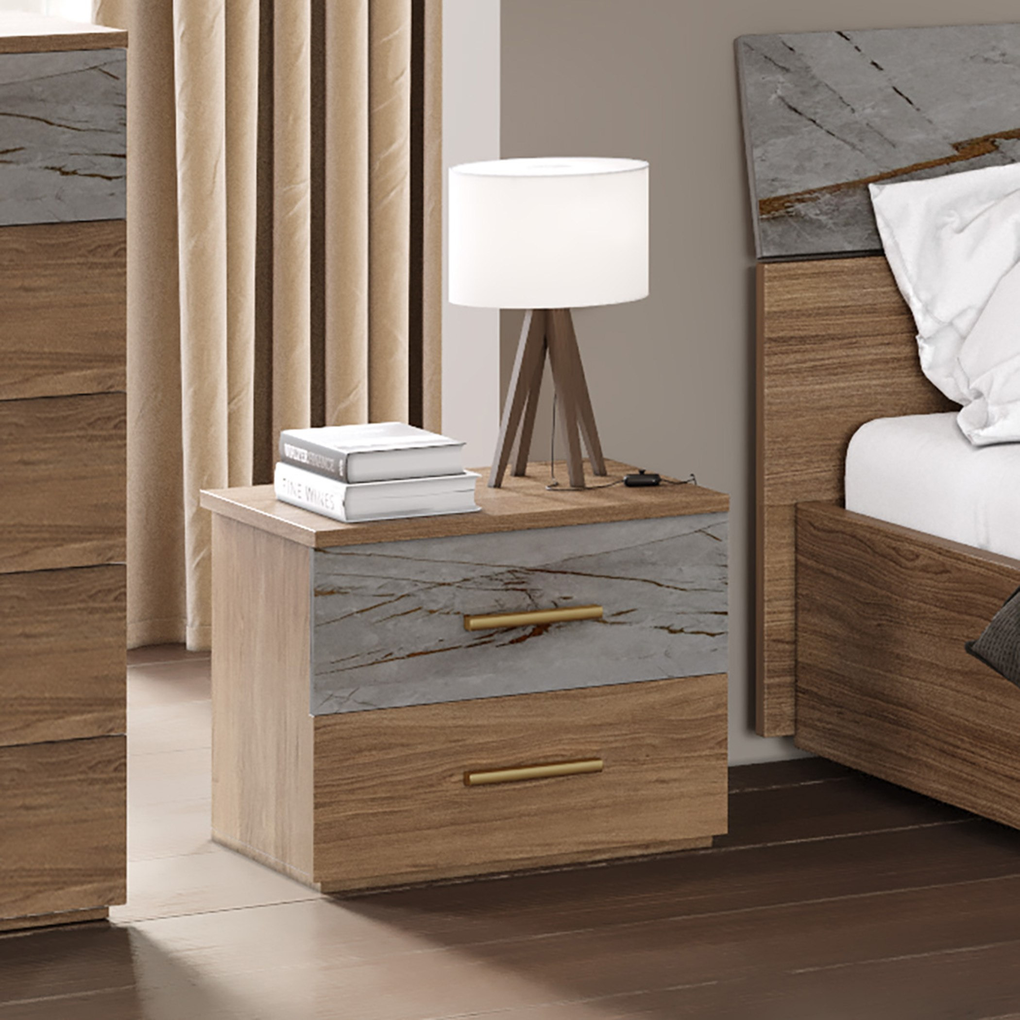 طقم غرفة نوم كينج 5 قطع من فيرو - 180x200 سم-hbxbedroom-bedsandbedsets-bedroomsets-king-image-9