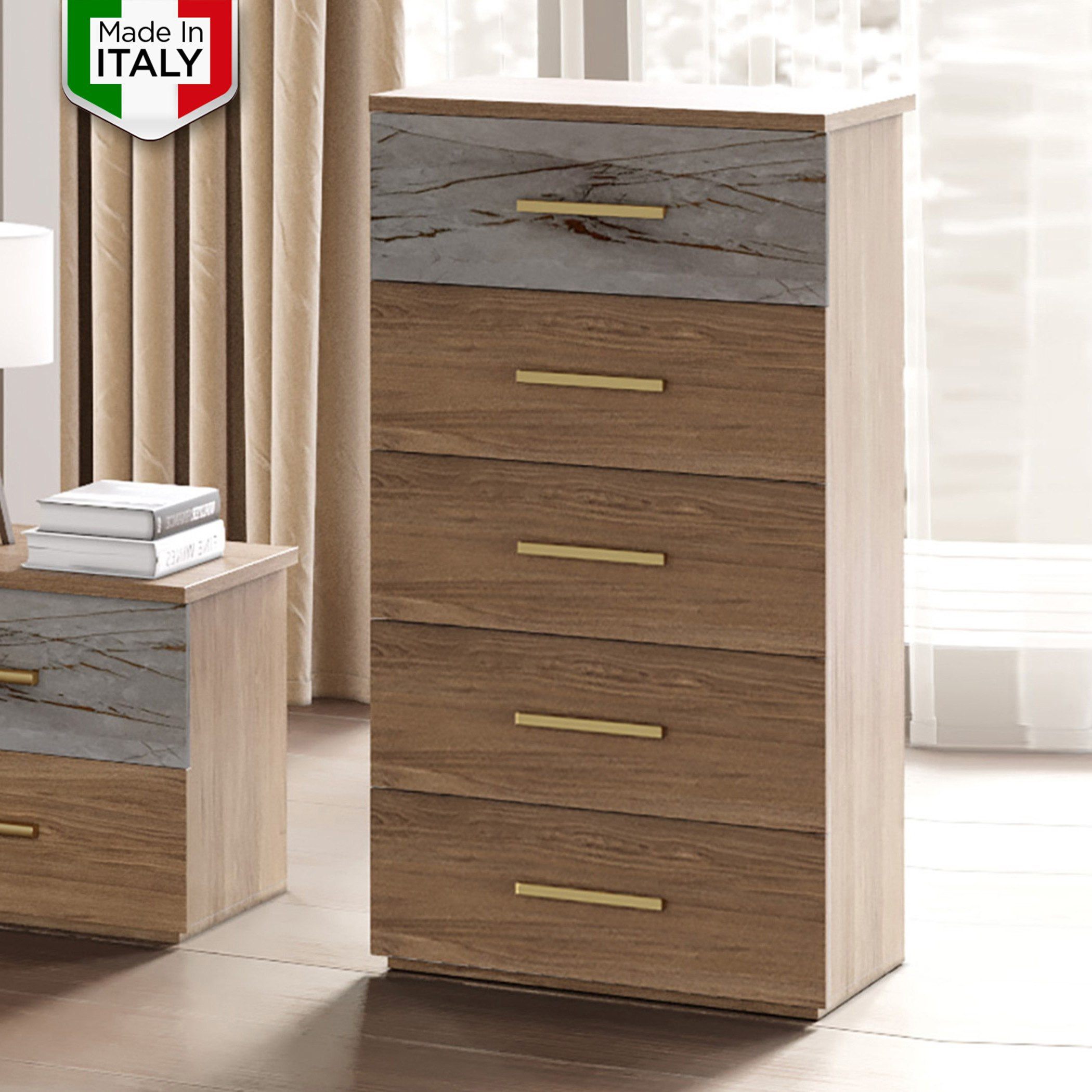 وحدة تخزين بـ5 أدراج من فيرو-hbxfurniture-dressersandchests-chestofdrawers-image-1