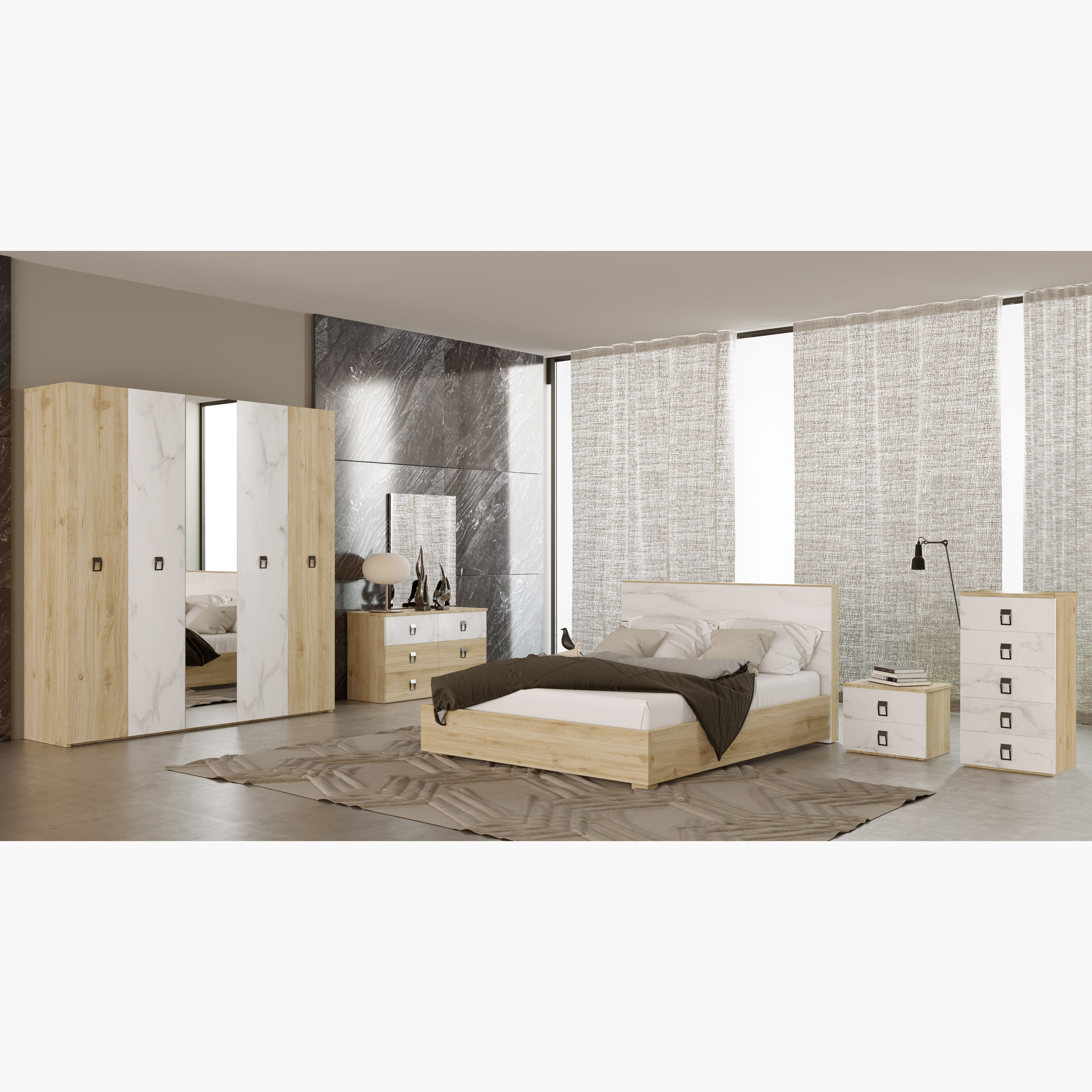 وحدة تخزين بـ5 أدراج من ألينو-hbxfurniture-dressersandchests-chestofdrawers-image-4