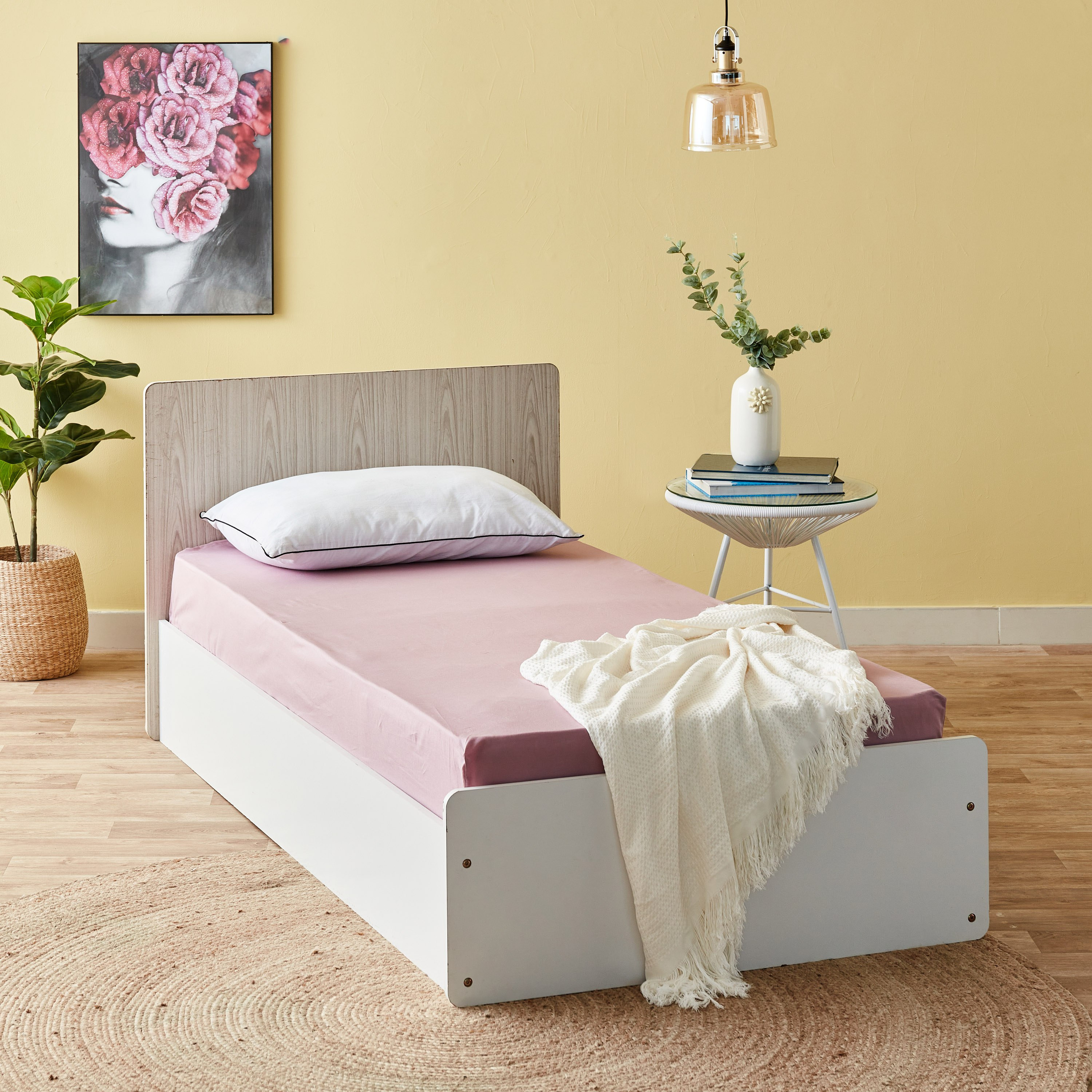 شرشف مطاطي قطن فردي سادة من ويلينجتون - 90x200+25 سم-hbxhomeware-hbxbedroom-image-6