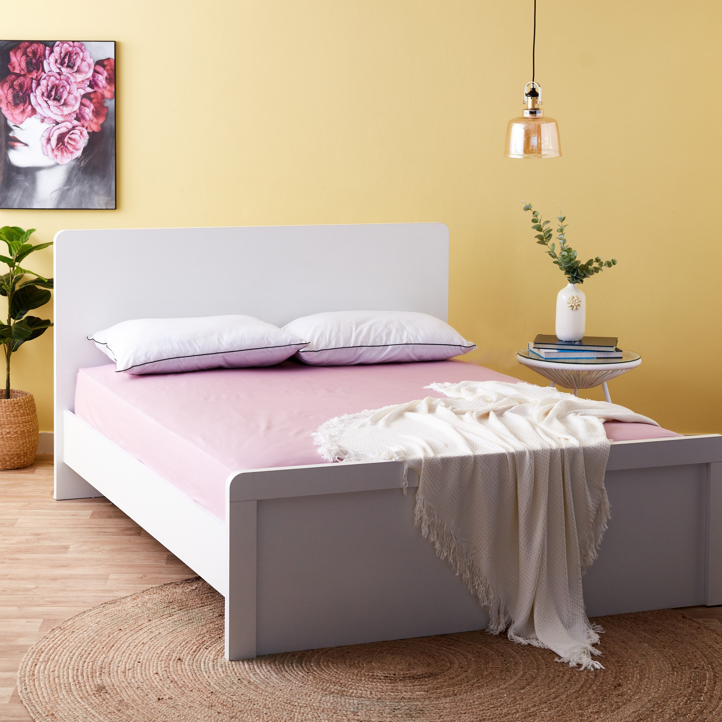 شرشف مطّاطي كوين قطني سادة من ويلينجتون - 150x200+25 سم-hbxhomeware-hbxbedroom-image-6