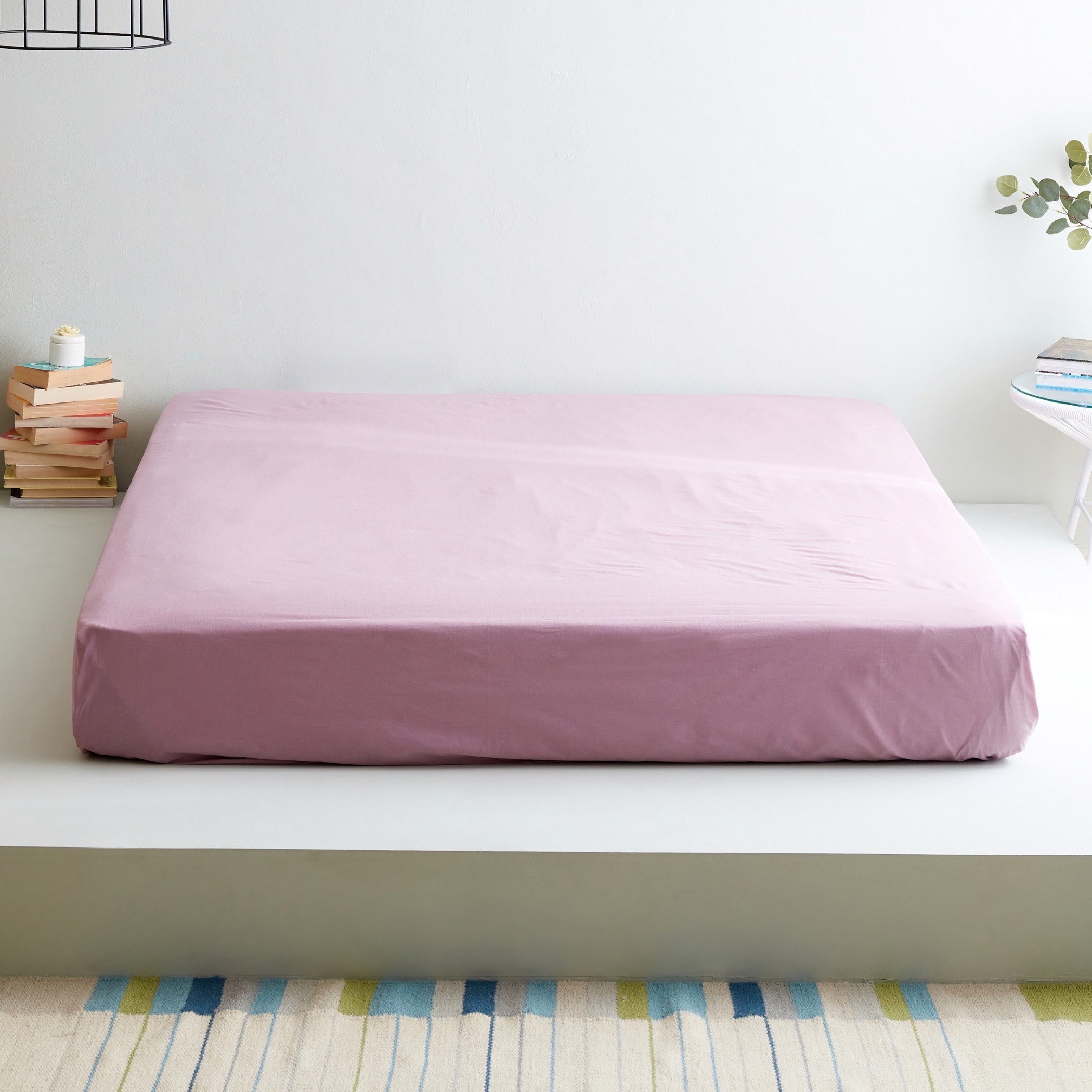 شرشف مسطّح قطني مزدوج سادة من ويلينجتون- 170x260 سم-hbxhomeware-hbxbedroom-image-1