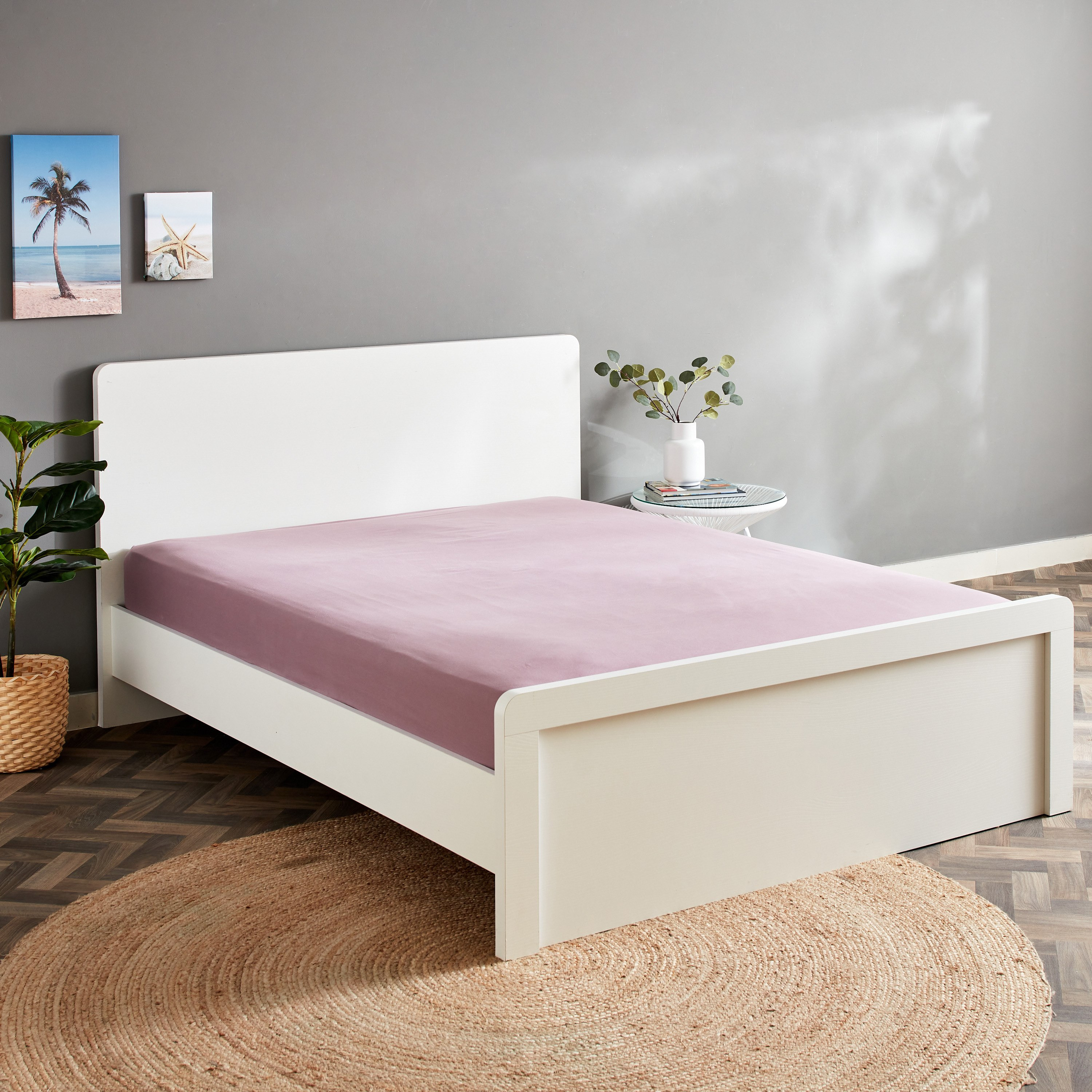 شرشف مسطح قطني كينج سادة من ويلينجتون - 260x240 سم-hbxhomeware-hbxbedroom-image-1
