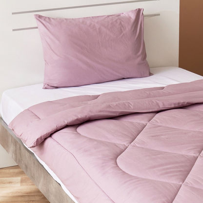 Wellington 2-Piece Solid Twin Cotton Comforter Set - 160x220 cms