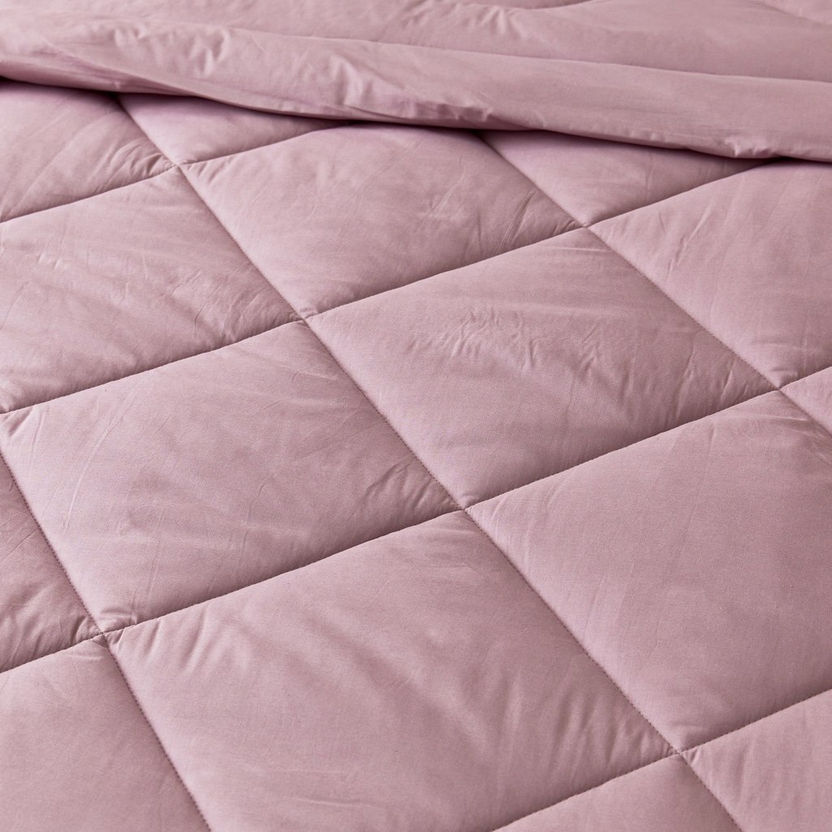 Wellington 2-Piece Solid Twin Cotton Comforter Set - 160x220 cm-Comforter Sets-image-2