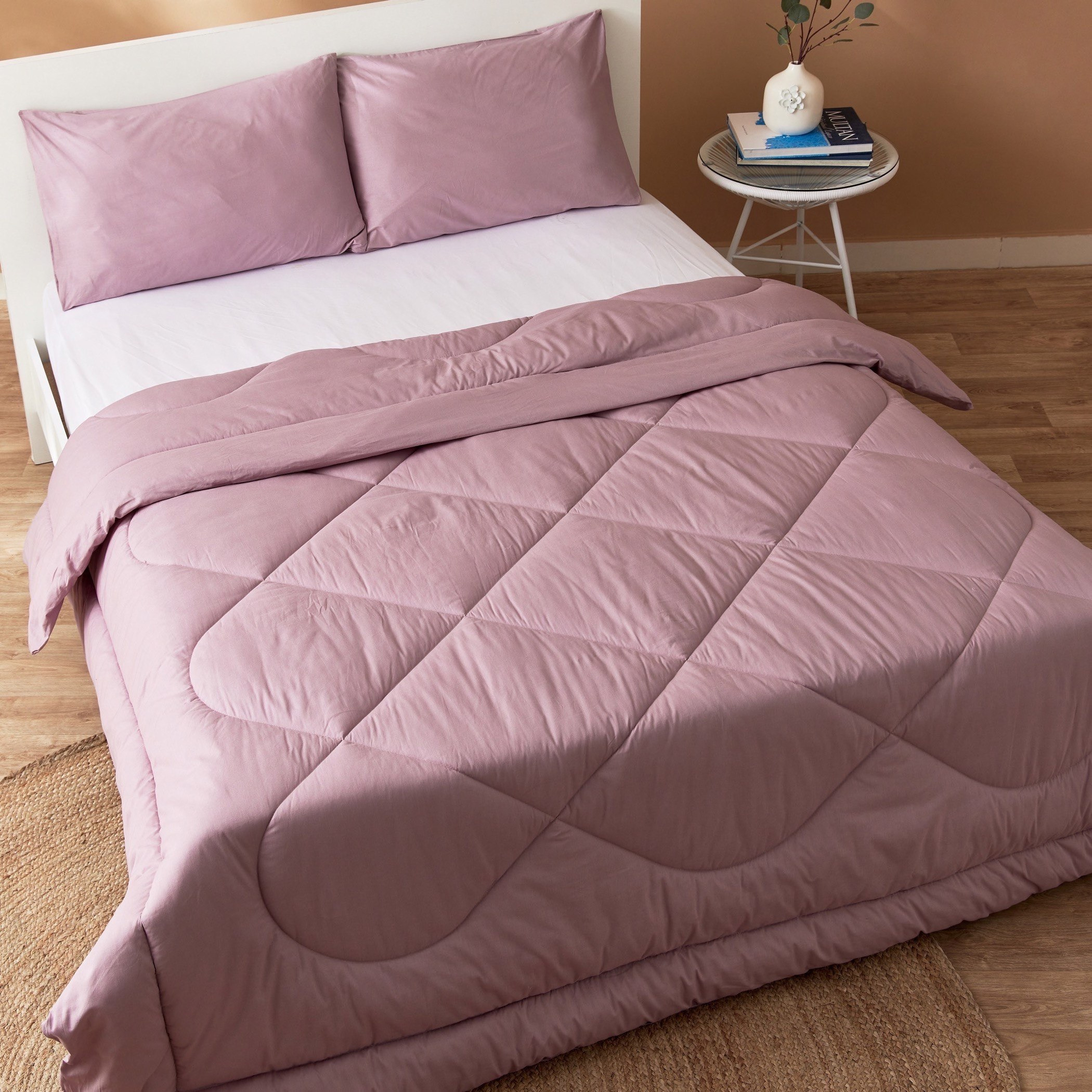 طقم لحاف كوين قطن سادة 3 قطع من ويلينجتون - 200x240 سم-PROMO_HB_AE_B1G1_250925-image-4