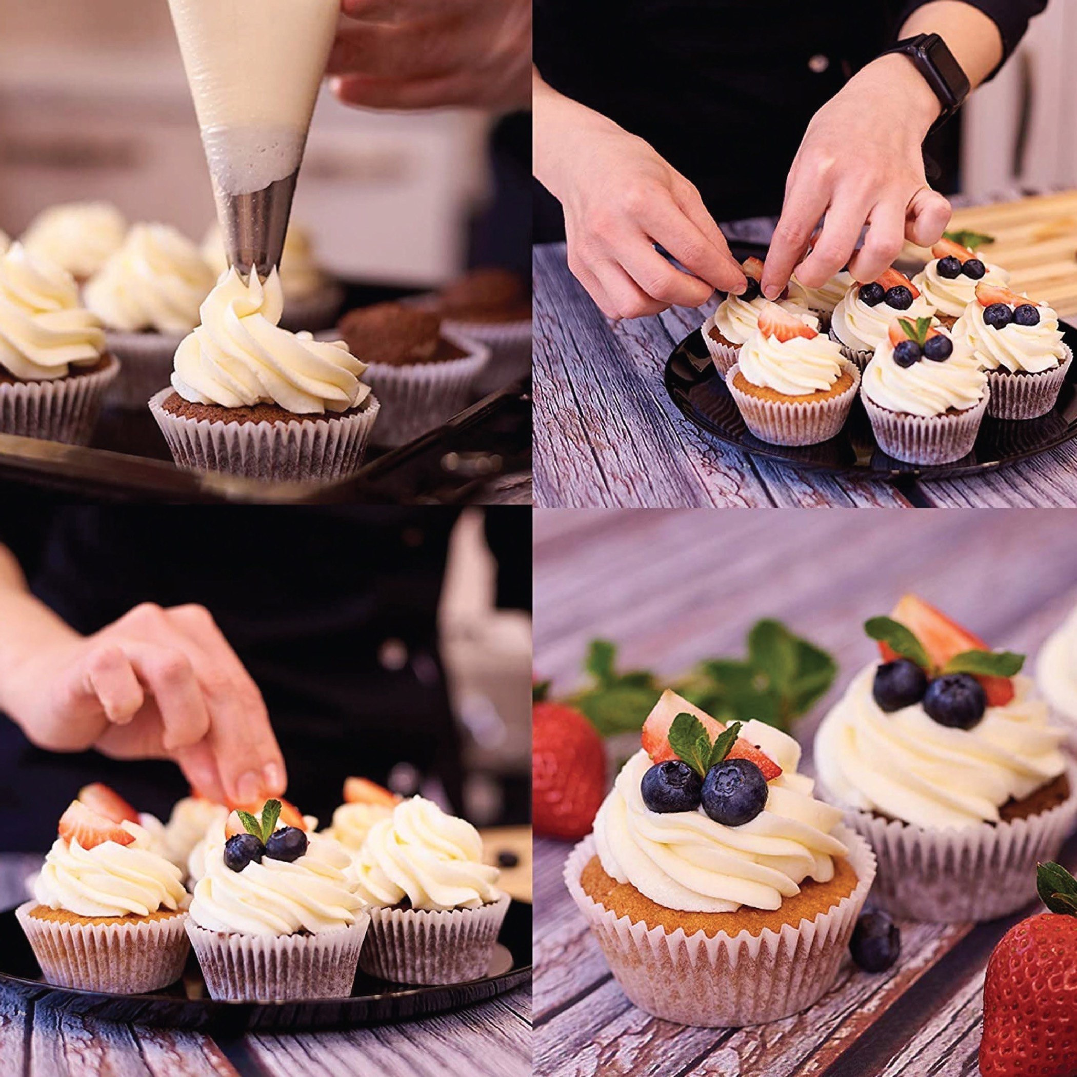 طقم فوهات تزيين الحلويات 8 قطع مع كيس من بيكولوجي-hbxkitchen-bakeware-image-1