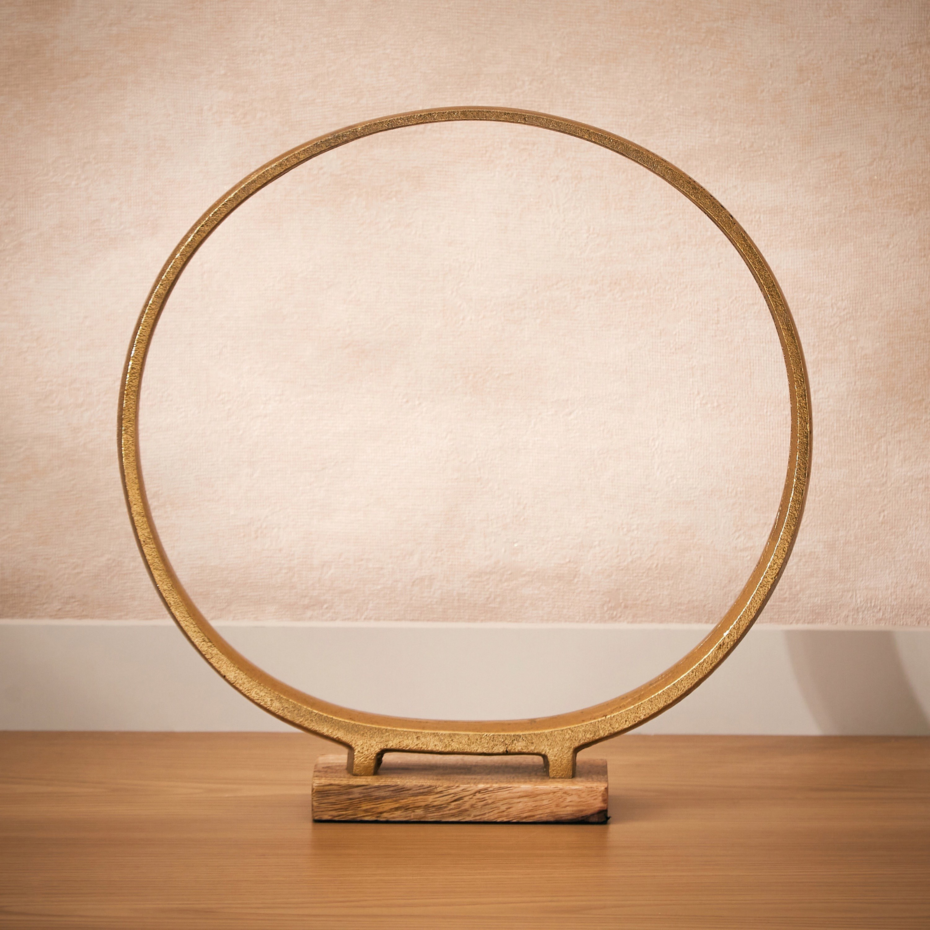Zoya Metal Concentric Spheres Sculpture - 29x6x30 cm-hbxhomeware-homedecor-figurinesandornaments-image-1