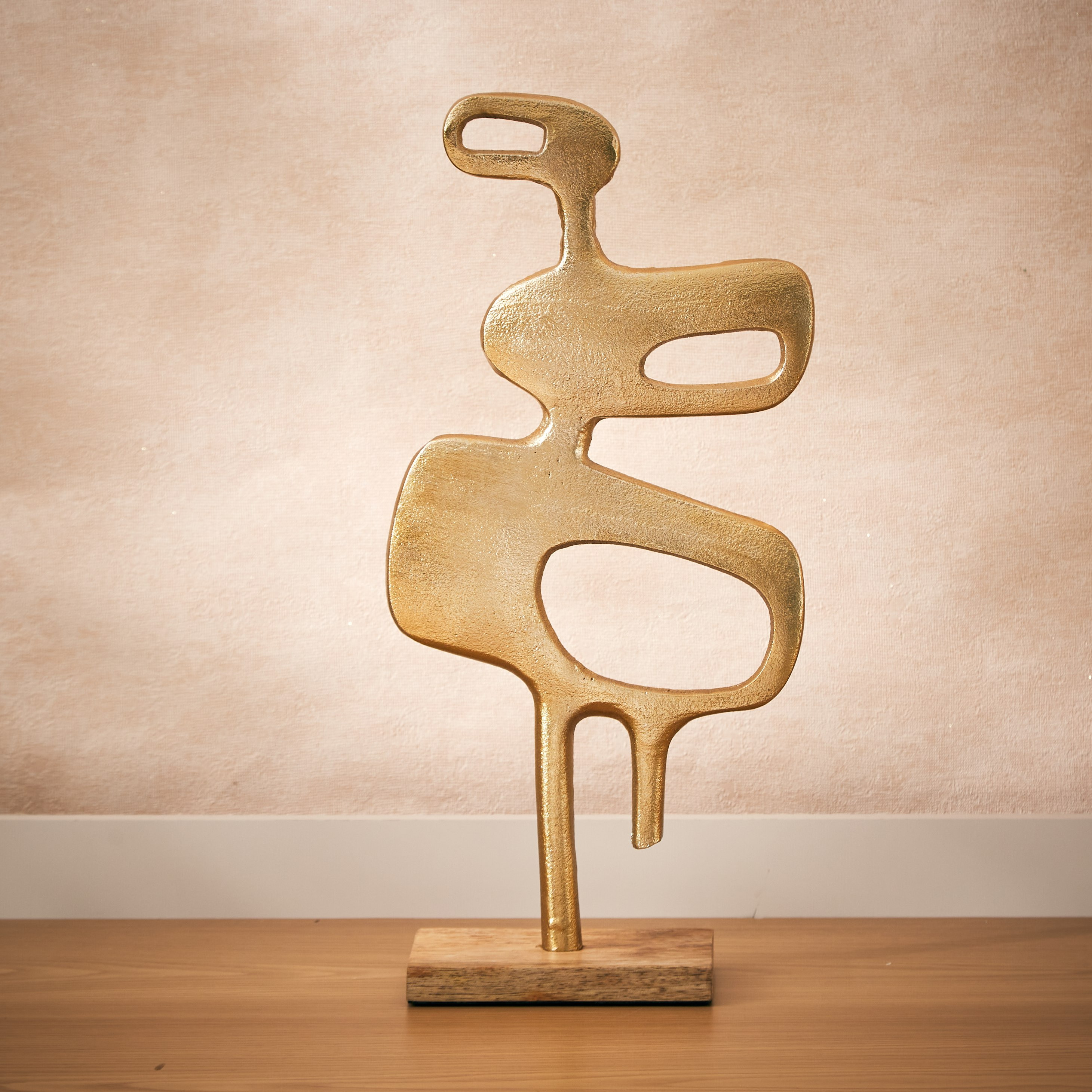 Zoya Metal Abstract Modern Sculpture - 20x10x41 cm-hbxhomeware-homedecor-figurinesandornaments-image-1
