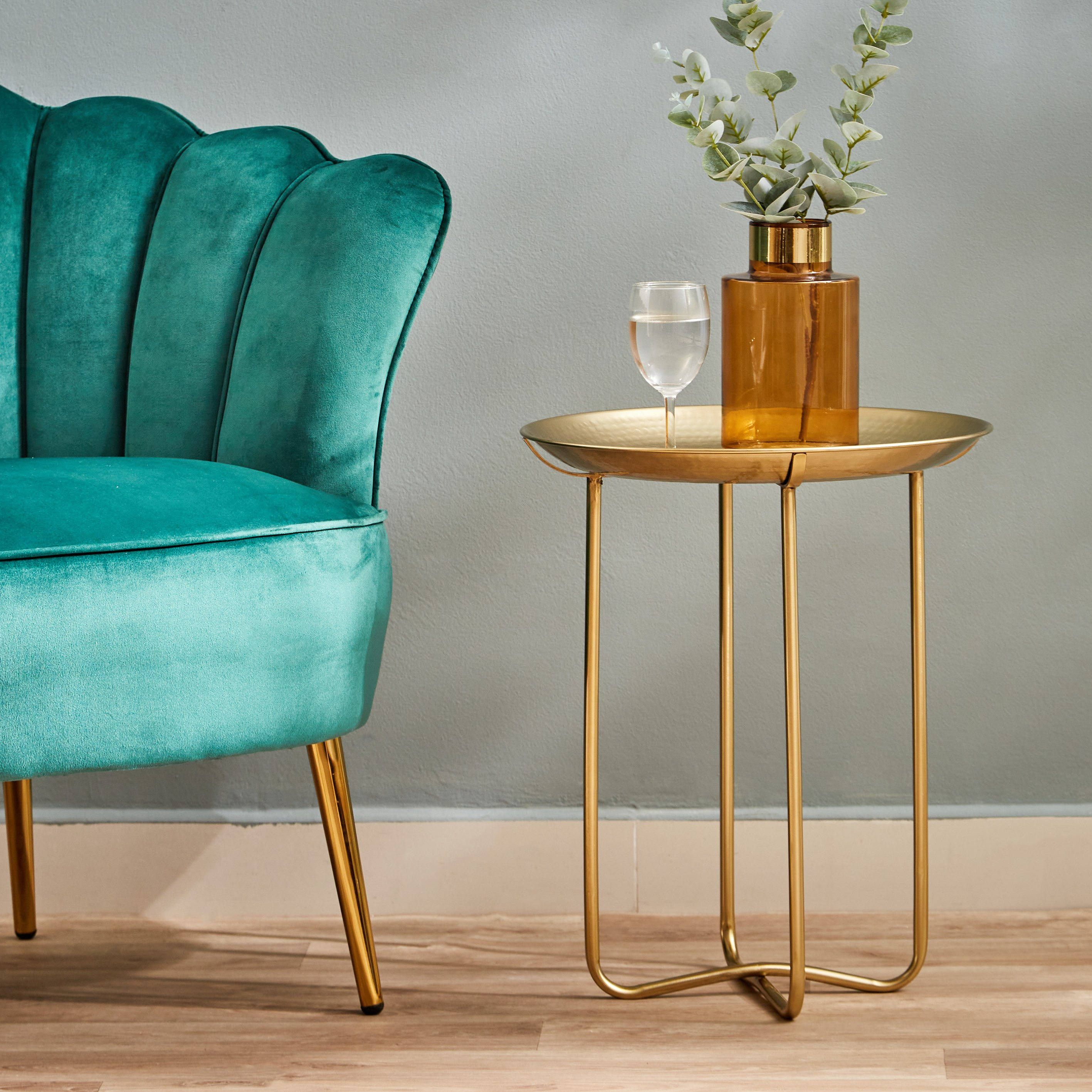 طاولة مغربية معدنية بتصميم مفرّغ ومطروق من زويا - 40x40x50 سم-hbxfurniture-livingroom-endtables-image-1