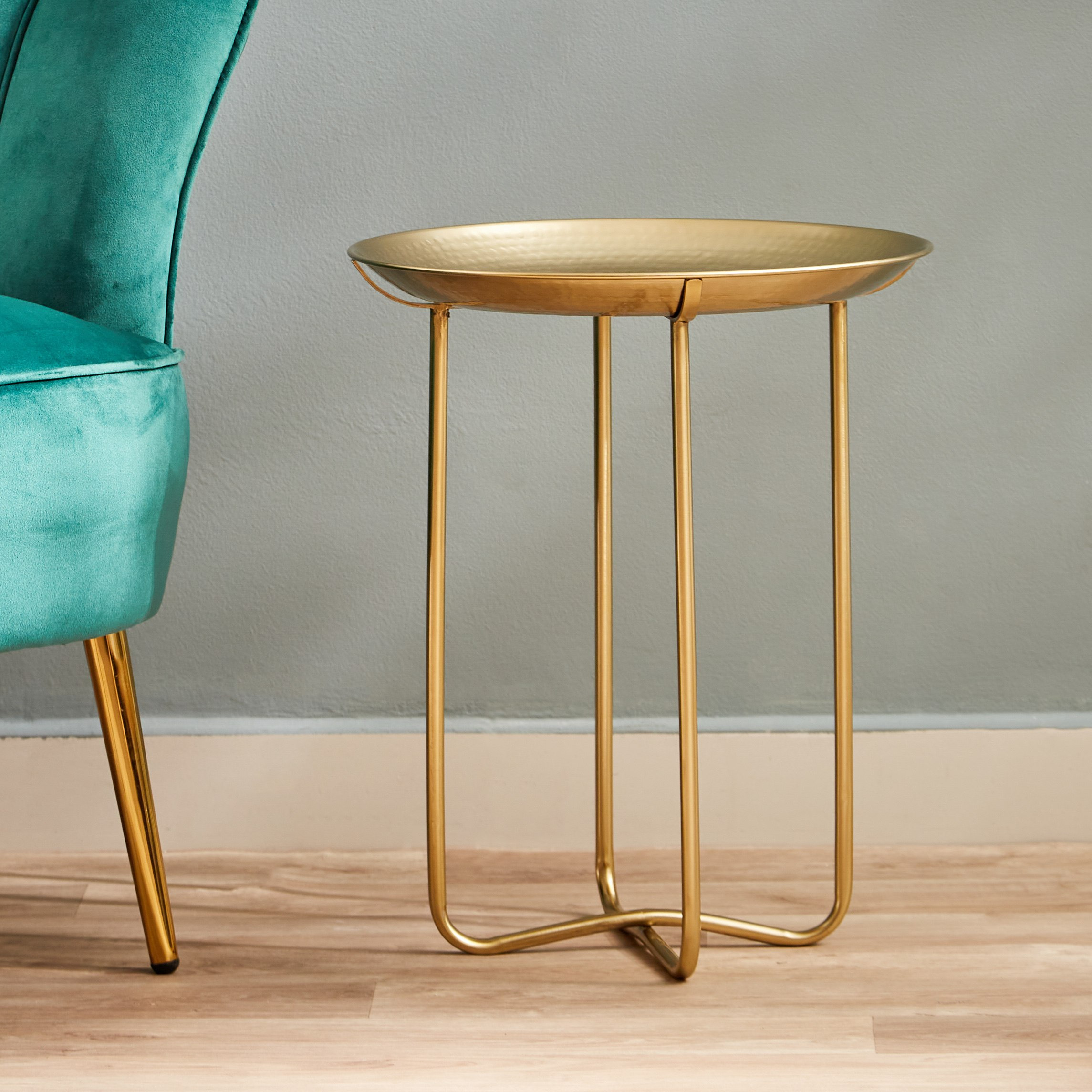 طاولة مغربية معدنية بتصميم مفرّغ ومطروق من زويا - 40x40x50 سم-hbxfurniture-livingroom-endtables-image-2