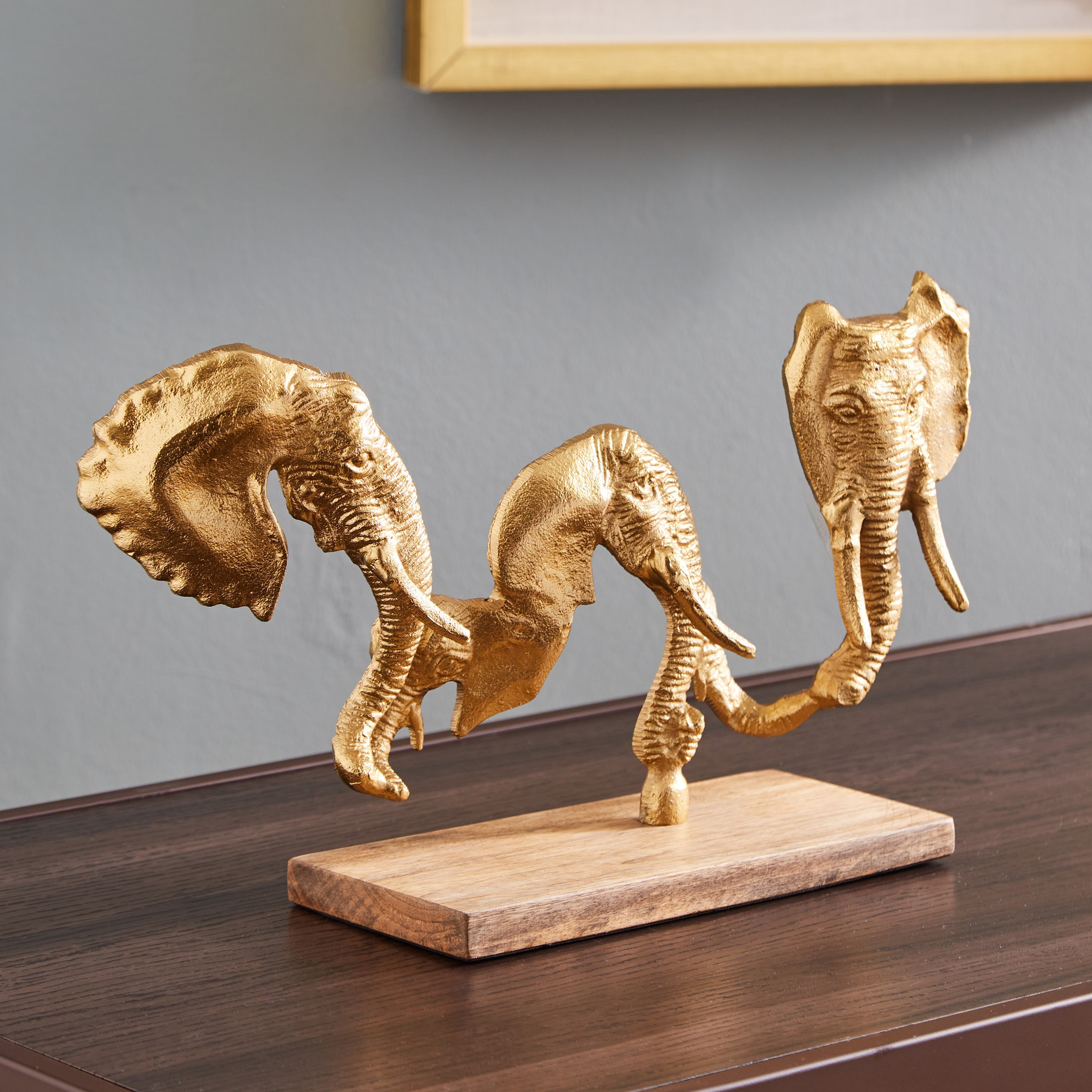 منحوتة ديكور فيل معدني بتصميم تجريدي من زويا - 36x12x22 سم-hbxhomeware-homedecor-figurinesandornaments-image-2