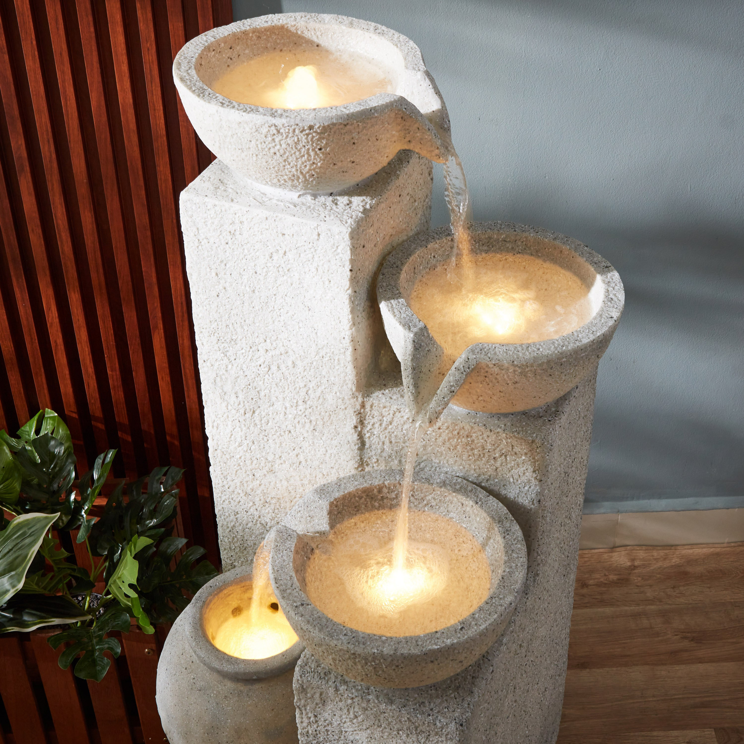 نافورة مياه حديقة خارجية كبيرة بإضاءة إل إي دي - 51x49x111 سم-hbxhomeware-gardenandoutdoor-outdoorfountain-image-3