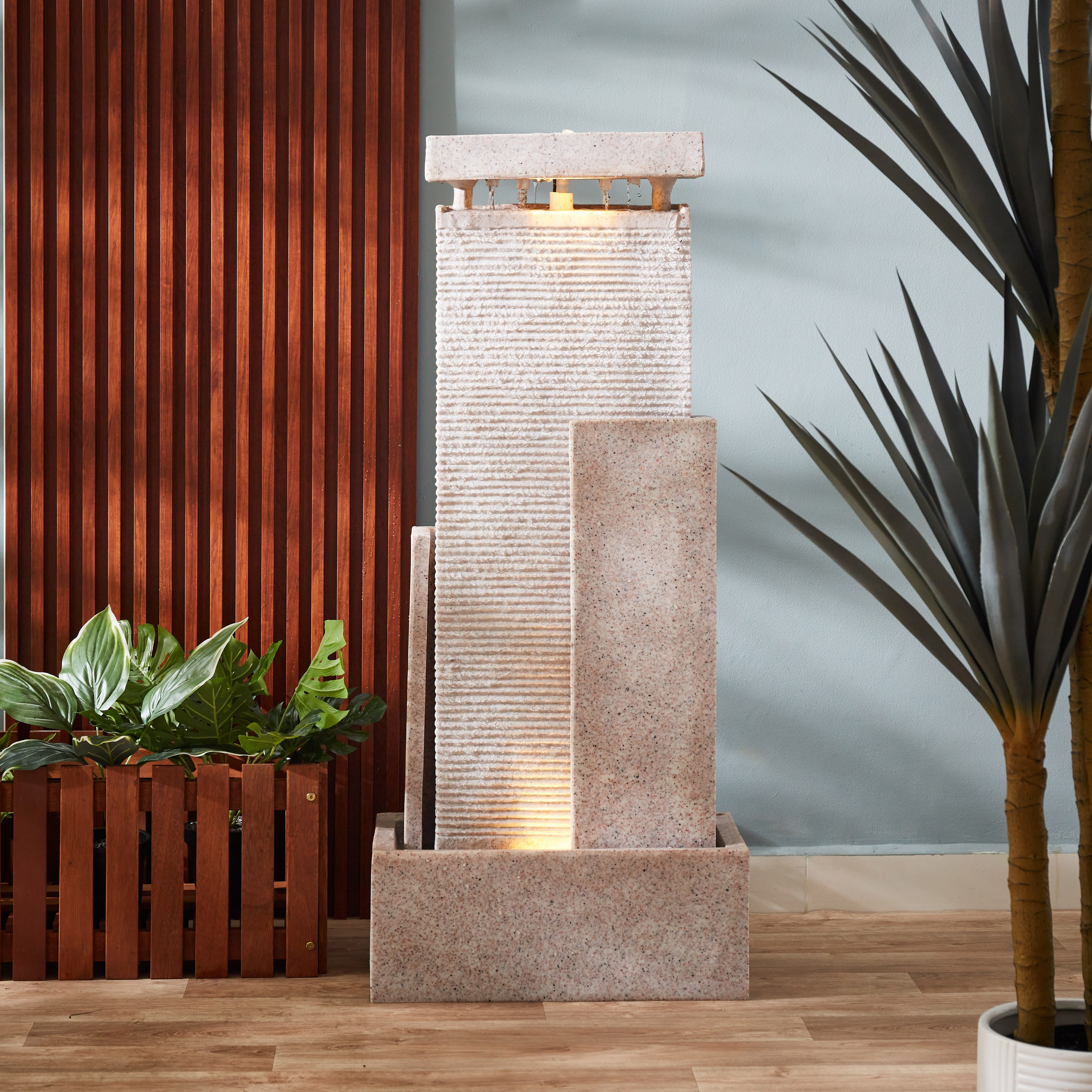 Large Outdoor Garden Water Fountain with LED - 51x28x118 cm-hbxhomeware-gardenandoutdoor-outdoorfountain-image-1