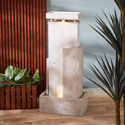 Large Outdoor Garden Water Fountain with LED - 51x28x118 cms