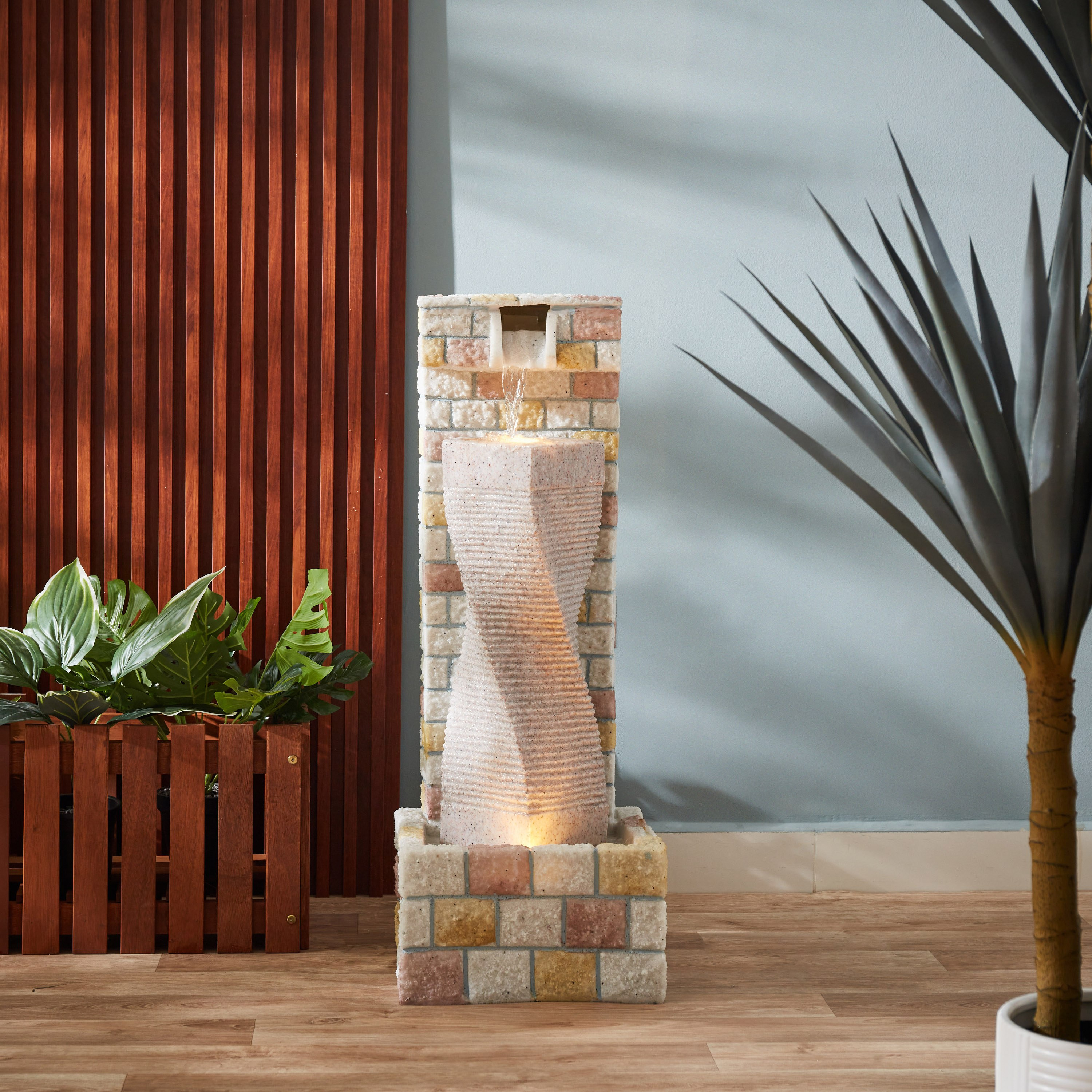 نافورة مياه حديقة خارجية كبيرة بإضاءة إل إي دي - 33x33x86 سم-PROMO_HB_AE_B1G1_250925-image-1