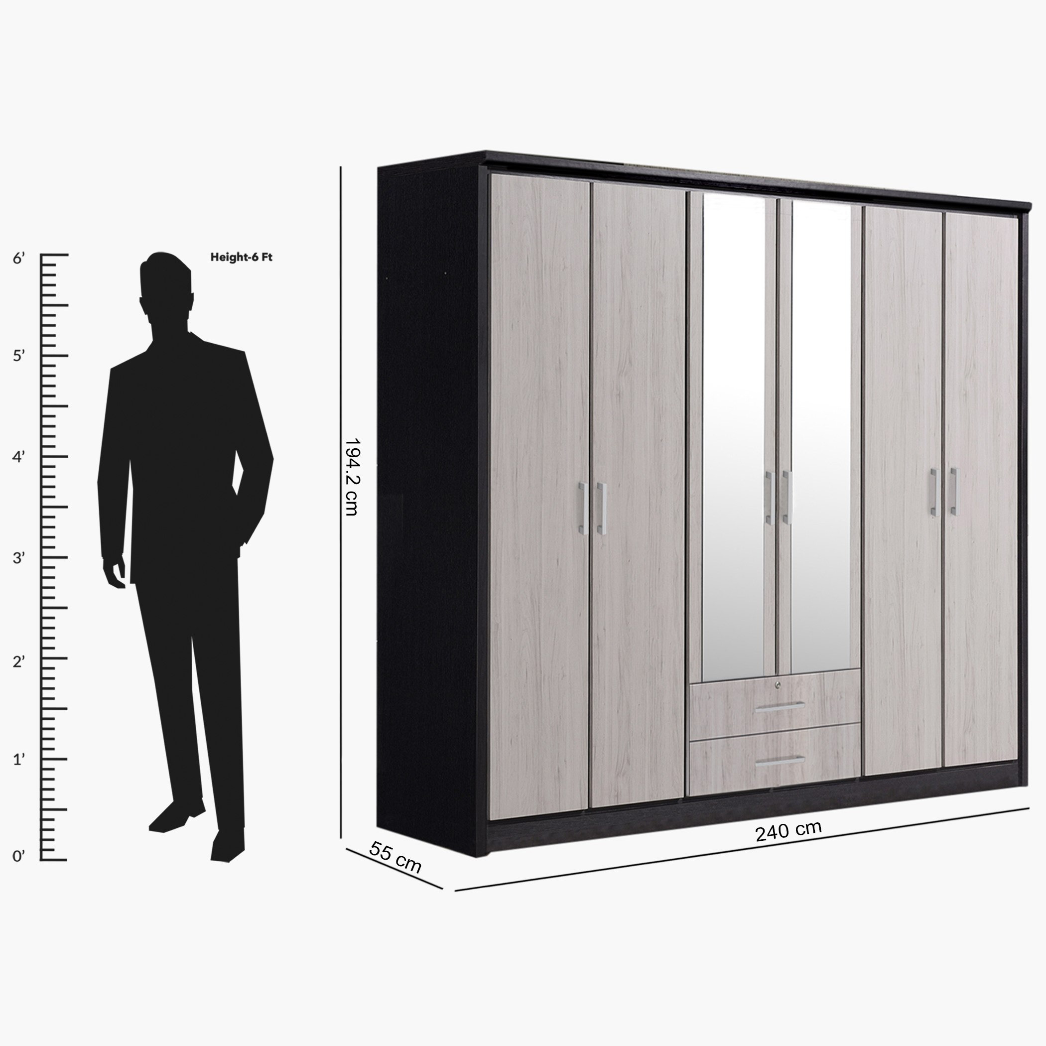 خزانة ملابس 6 أبواب بمرآتين من إيموشن-hbxfurniture-wardrobes-image-4