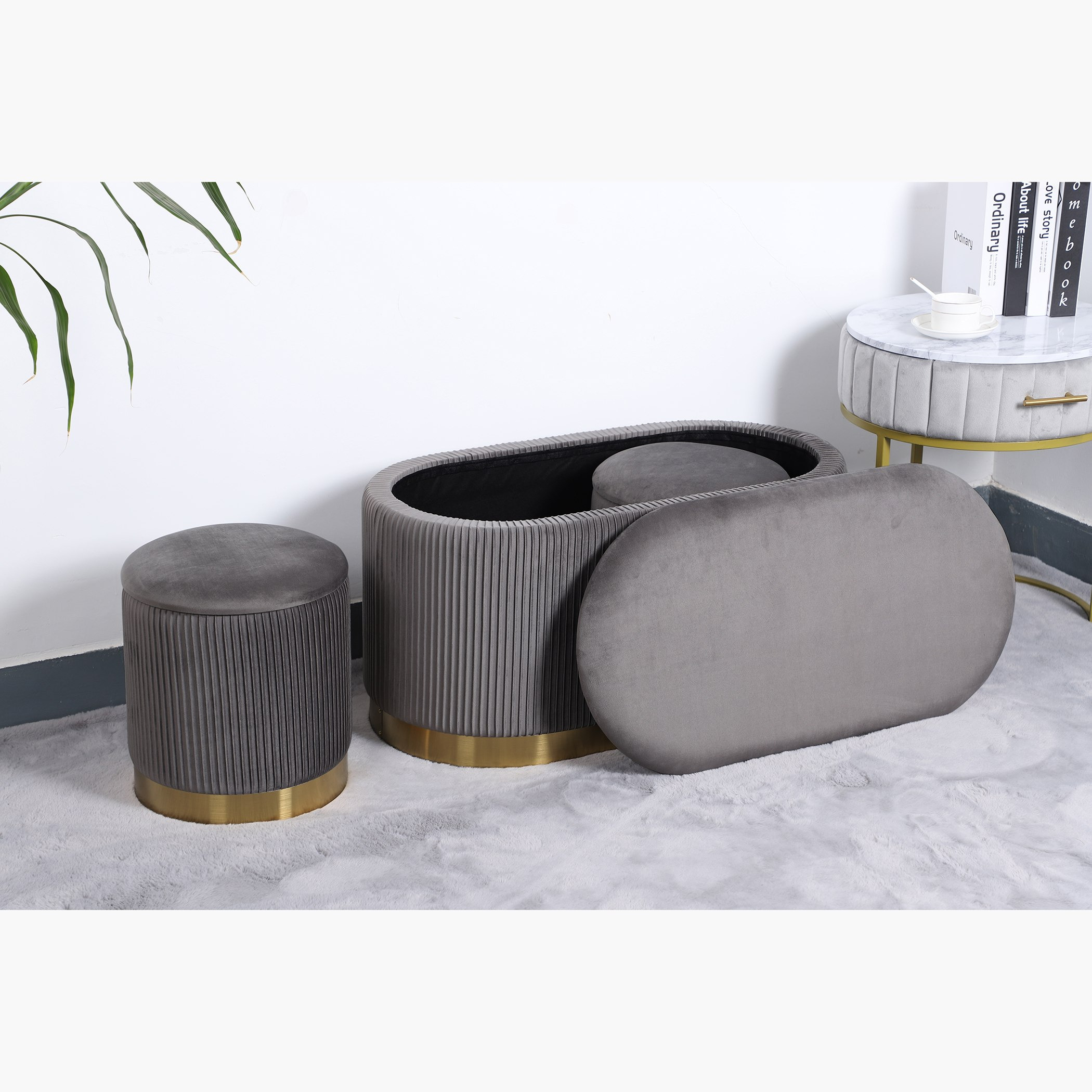 طقم مقعد عثماني 3 قطع بمساحة تخزين من إيفلين-hbxlivingroom-sofasandarmchairs-ottomansandfootstools-image-1