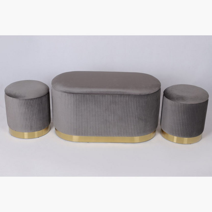 Evelyn Ottoman with Storage - Set of 3-Ottomans and Footstools-image-2