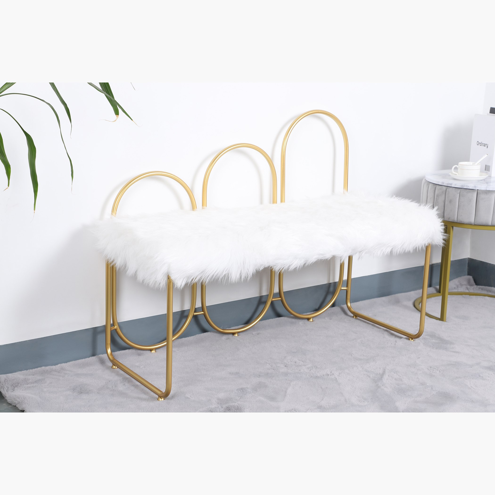 مقعد بنش من إلفي - 100x40x66 سم-hbxfurniture-sofasandarmchairs-benches-image-1