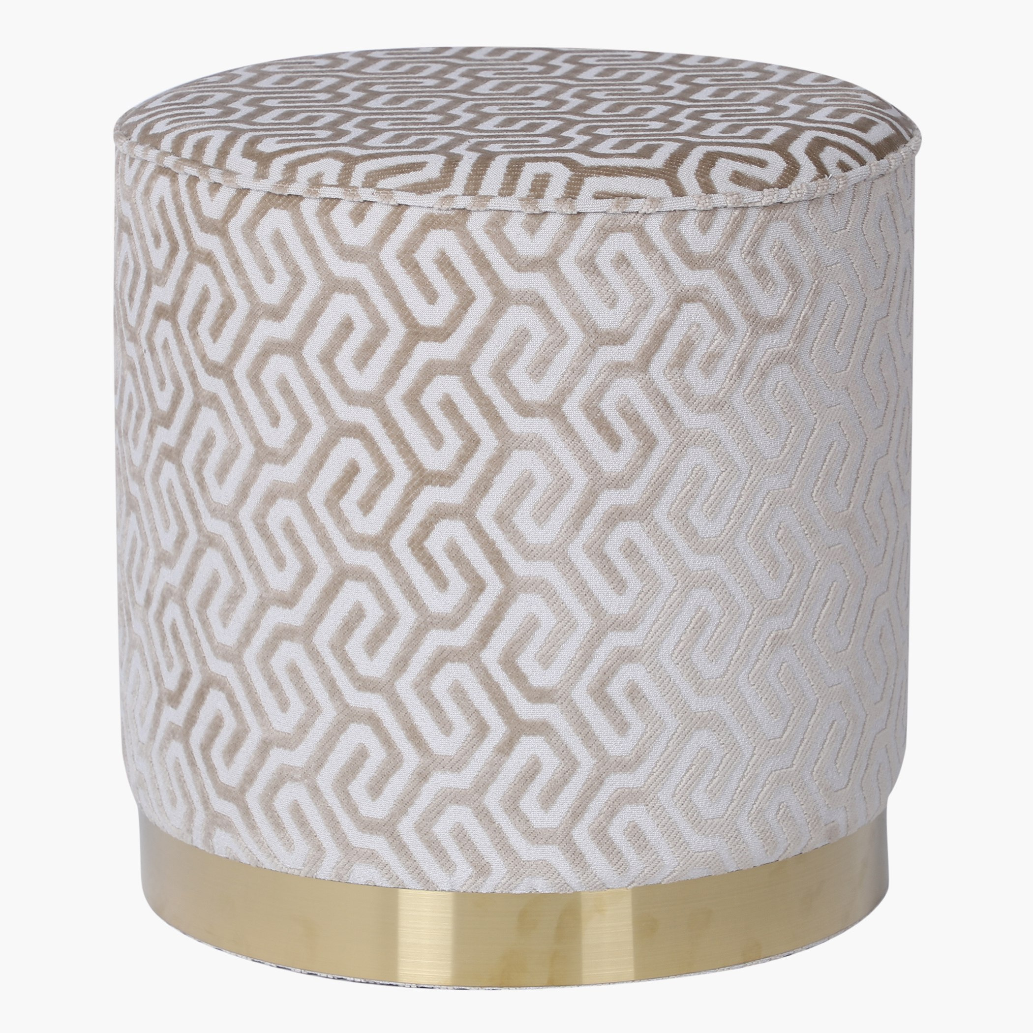 Linz Printed Ottoman - 40x40x44 cm-hbxlivingroom-sofasandarmchairs-ottomansandfootstools-image-2