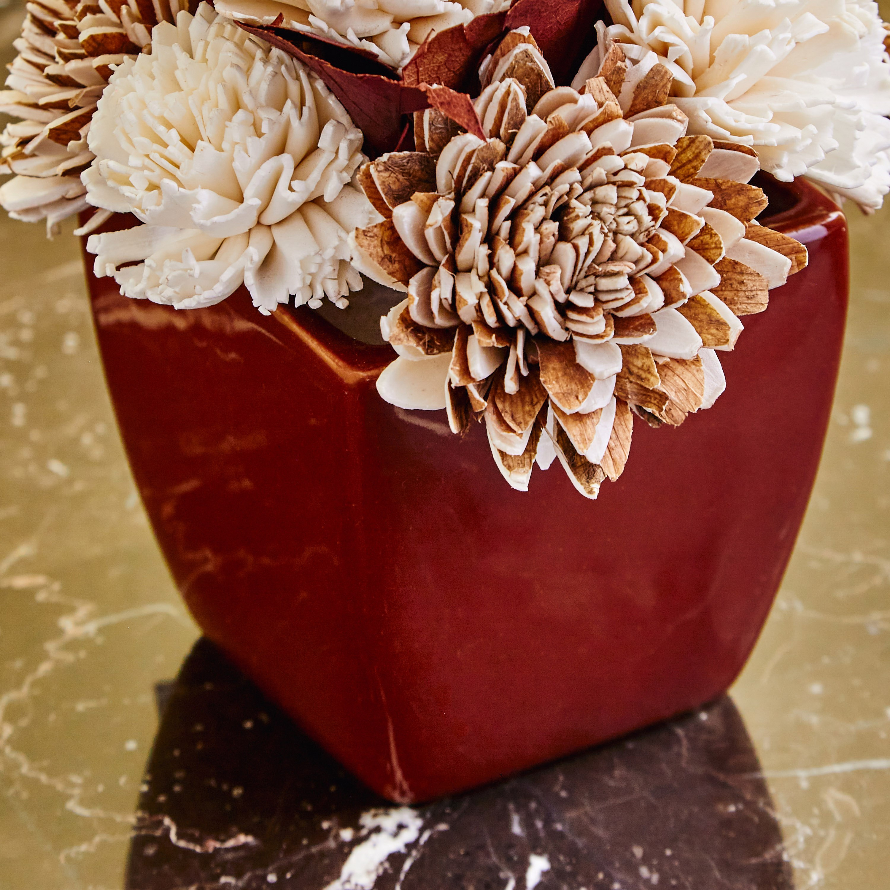 تشكيلة زهور في مزهرية سيراميك من أروين - 15 سم-hbxdecorandfurnishings-homeaccessories-artificialflowersandplants-image-3