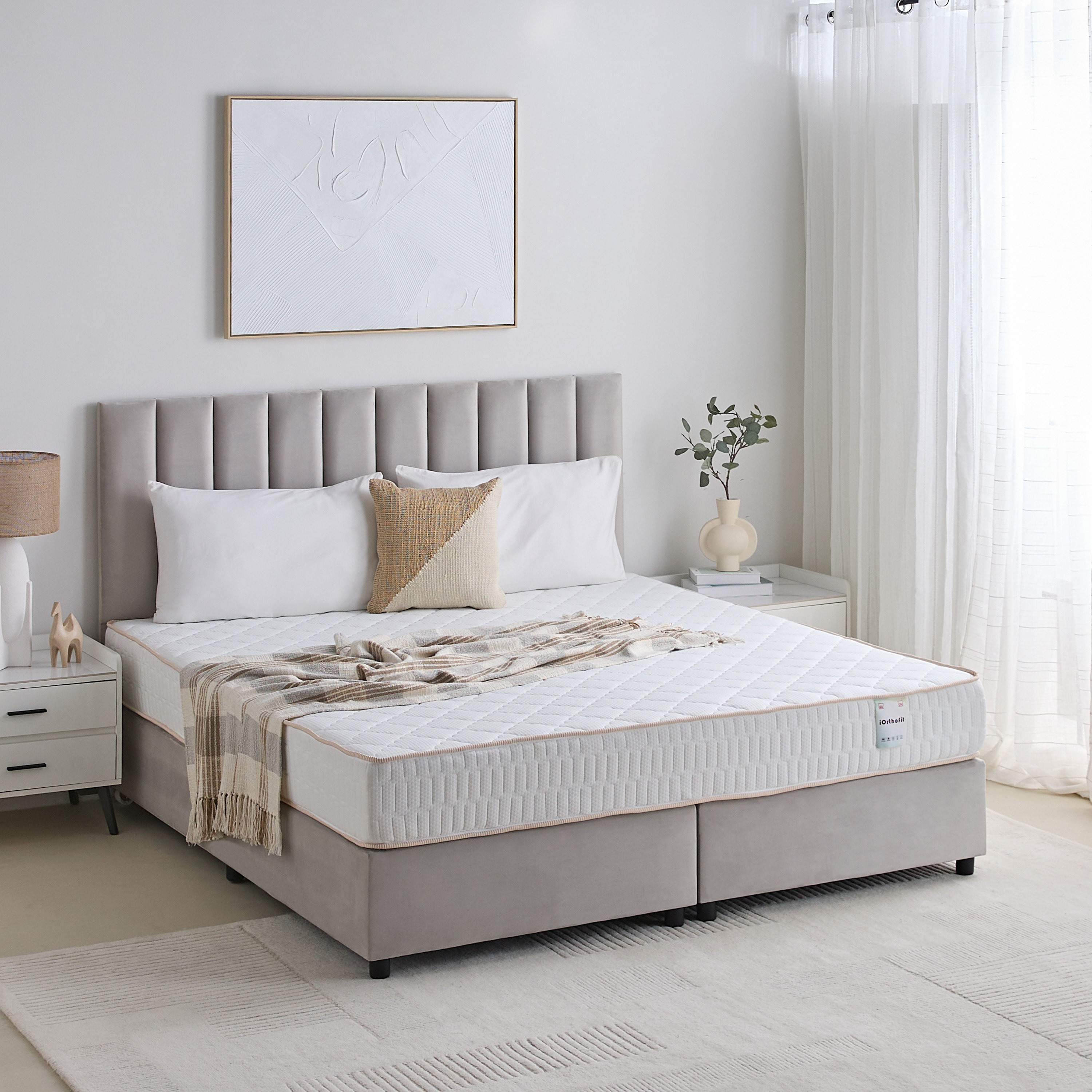 SleepNest iOrthofit Medium Firm Rebonded Foam and Bonnell Spring King Mattress - 180x200x21 cm-hbxfurniture-mattresses-king-image-9