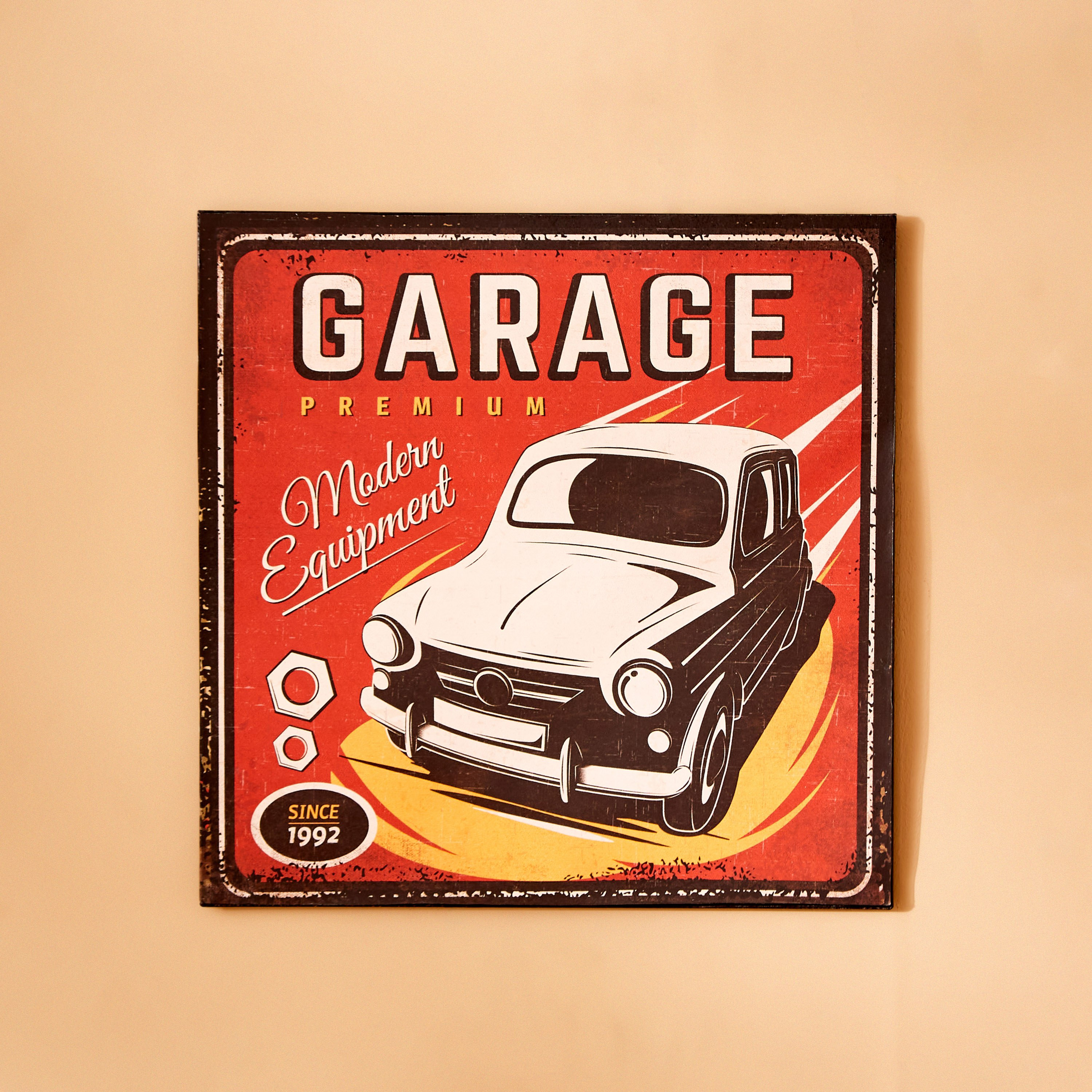 Valentina Garage Metal Wall Art - 30x1x30 cm-hbxdiningroom-walldecor-wallart-image-1